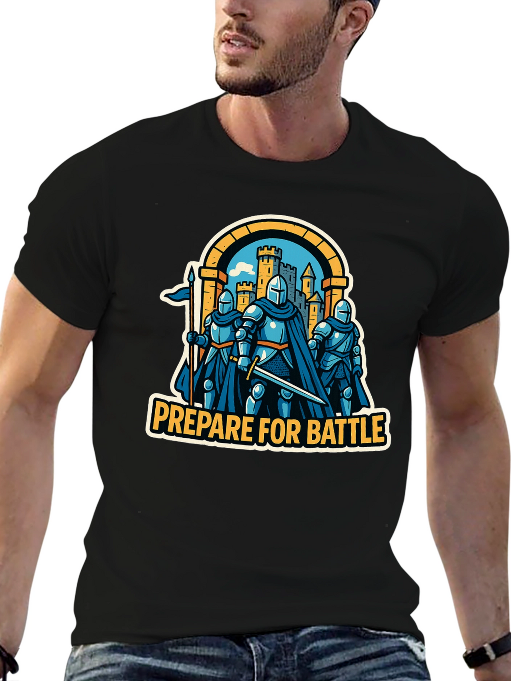 Prepare for Battle Knight Graphic T-Shirt