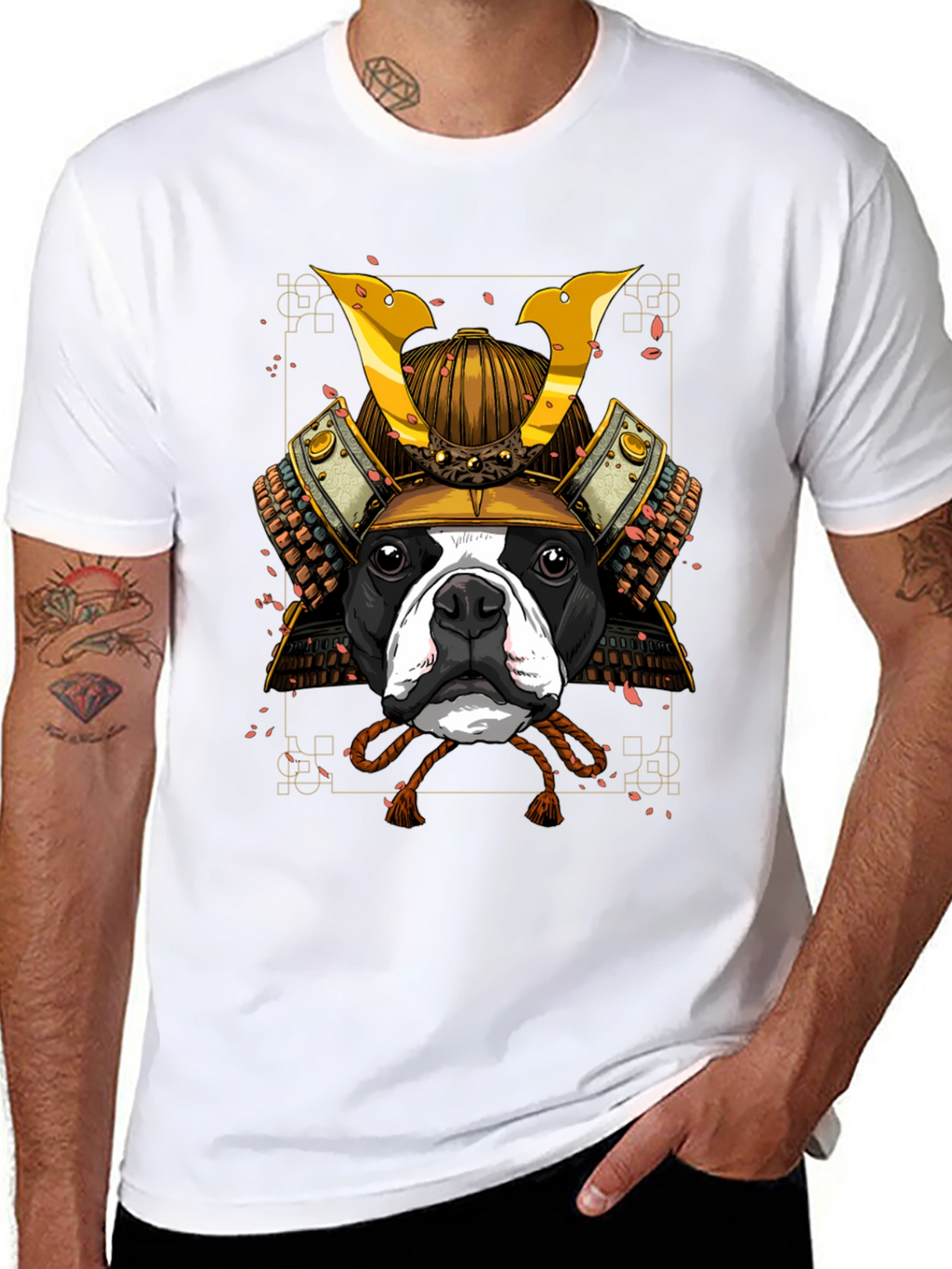 Samurai Dog T-Shirt - Black Graphic Tee
