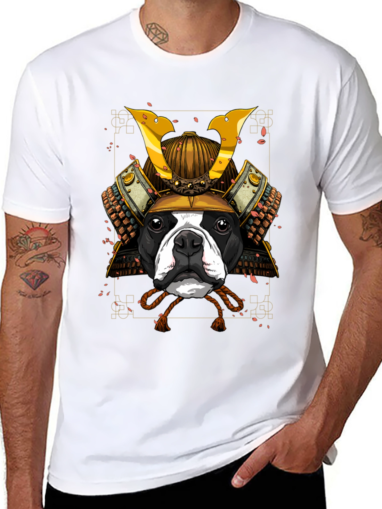 Samurai Dog T-Shirt - Black Graphic Tee