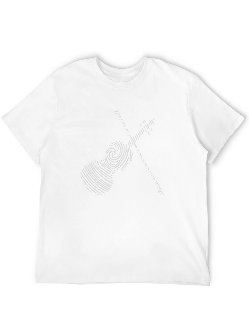 Violin Fingerprint Graphic Tee - Music Lover Shirt