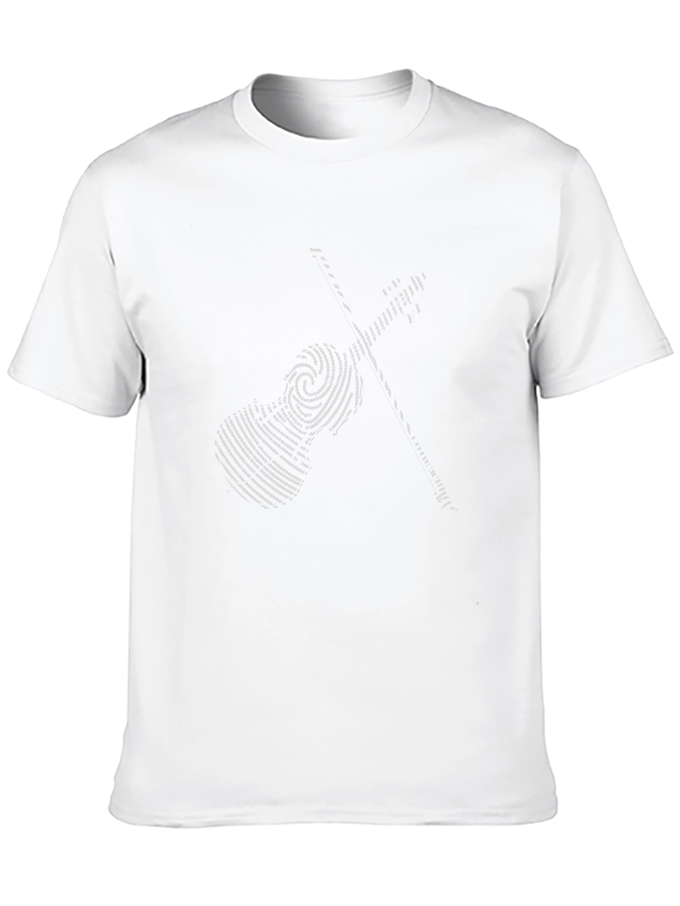 Violin Fingerprint Graphic Tee - Music Lover Shirt