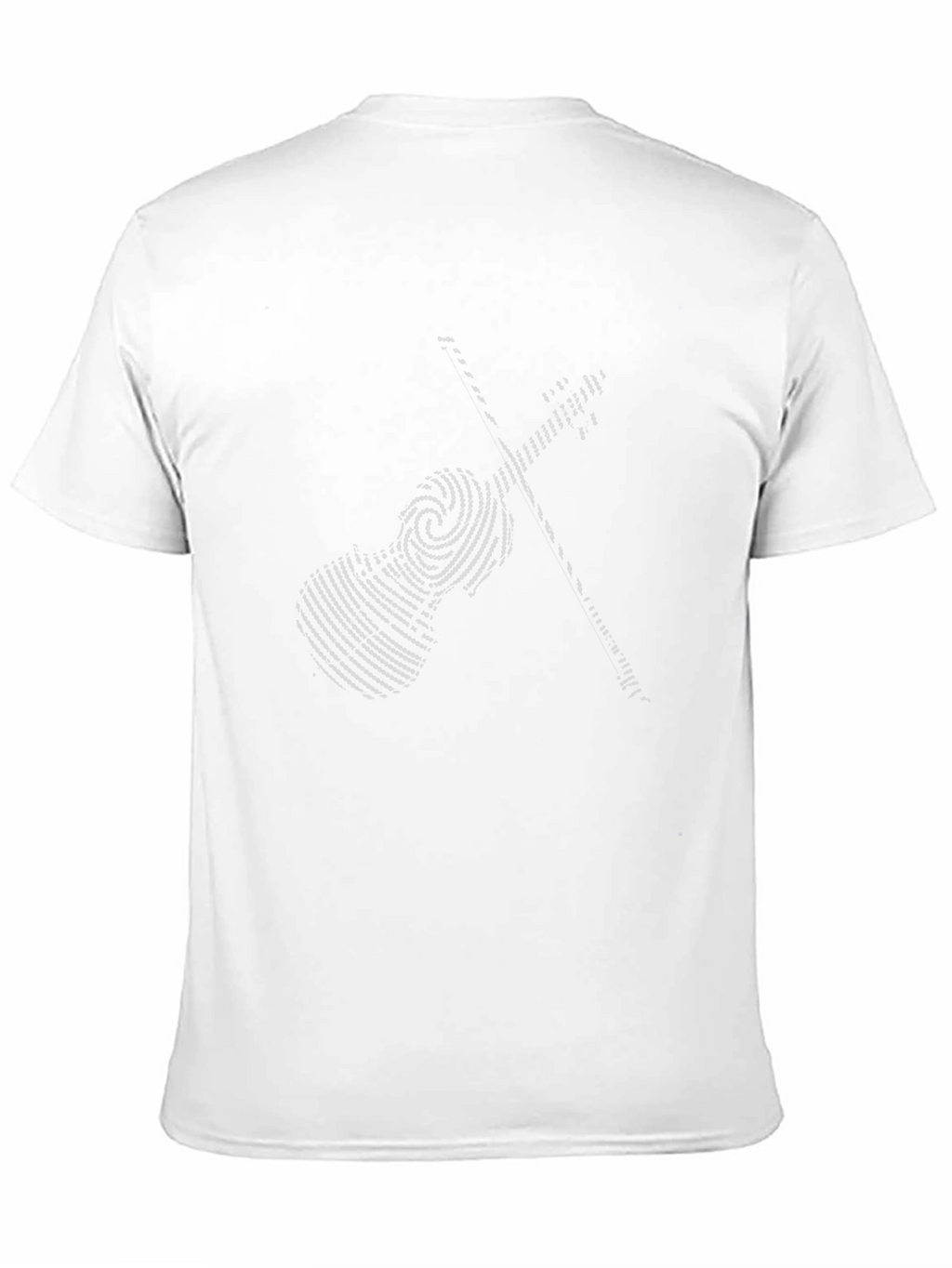 Violin Fingerprint Graphic Tee - Music Lover Shirt