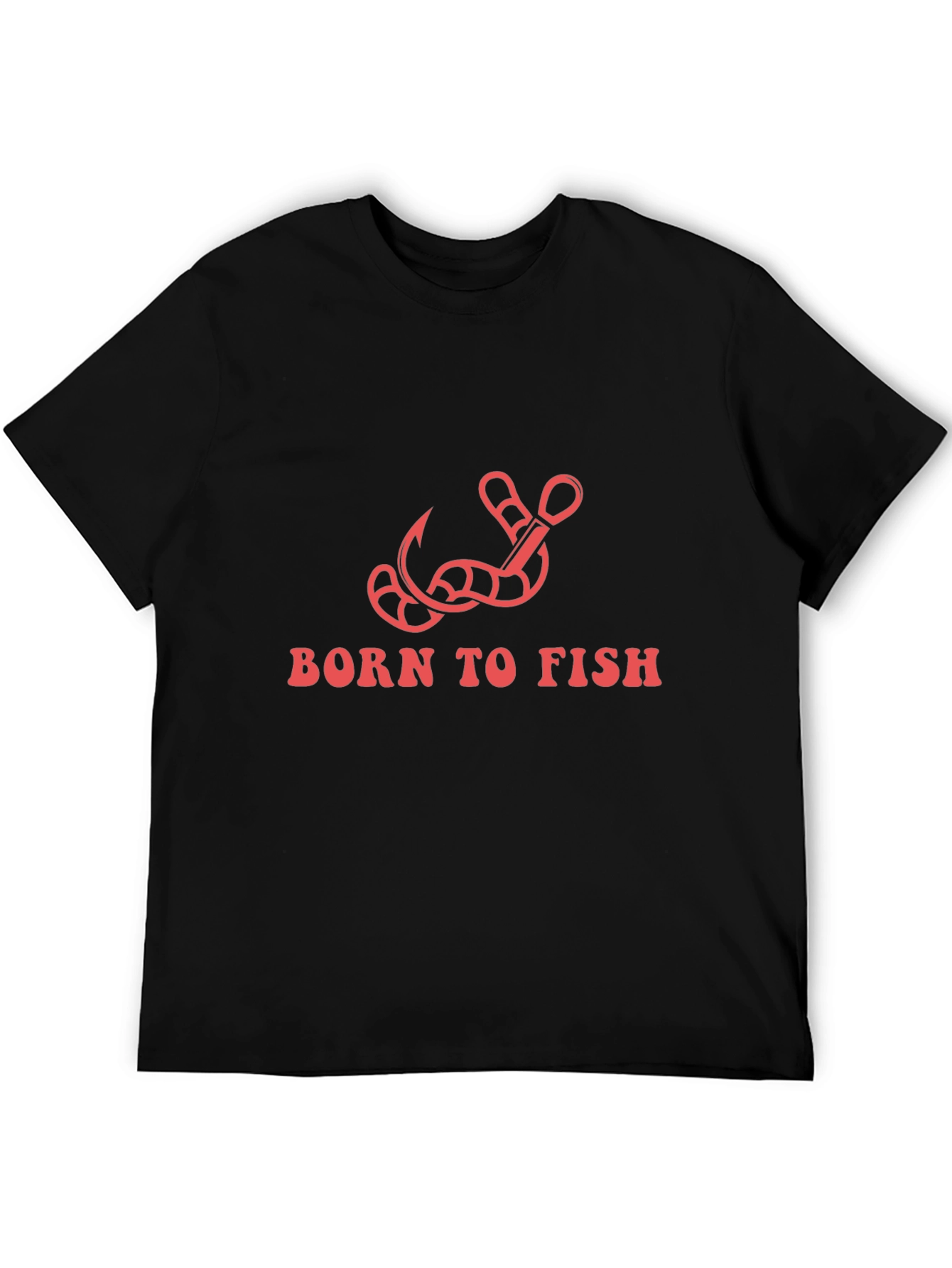 Born To Fish T-Shirt: Fishing Hook Design