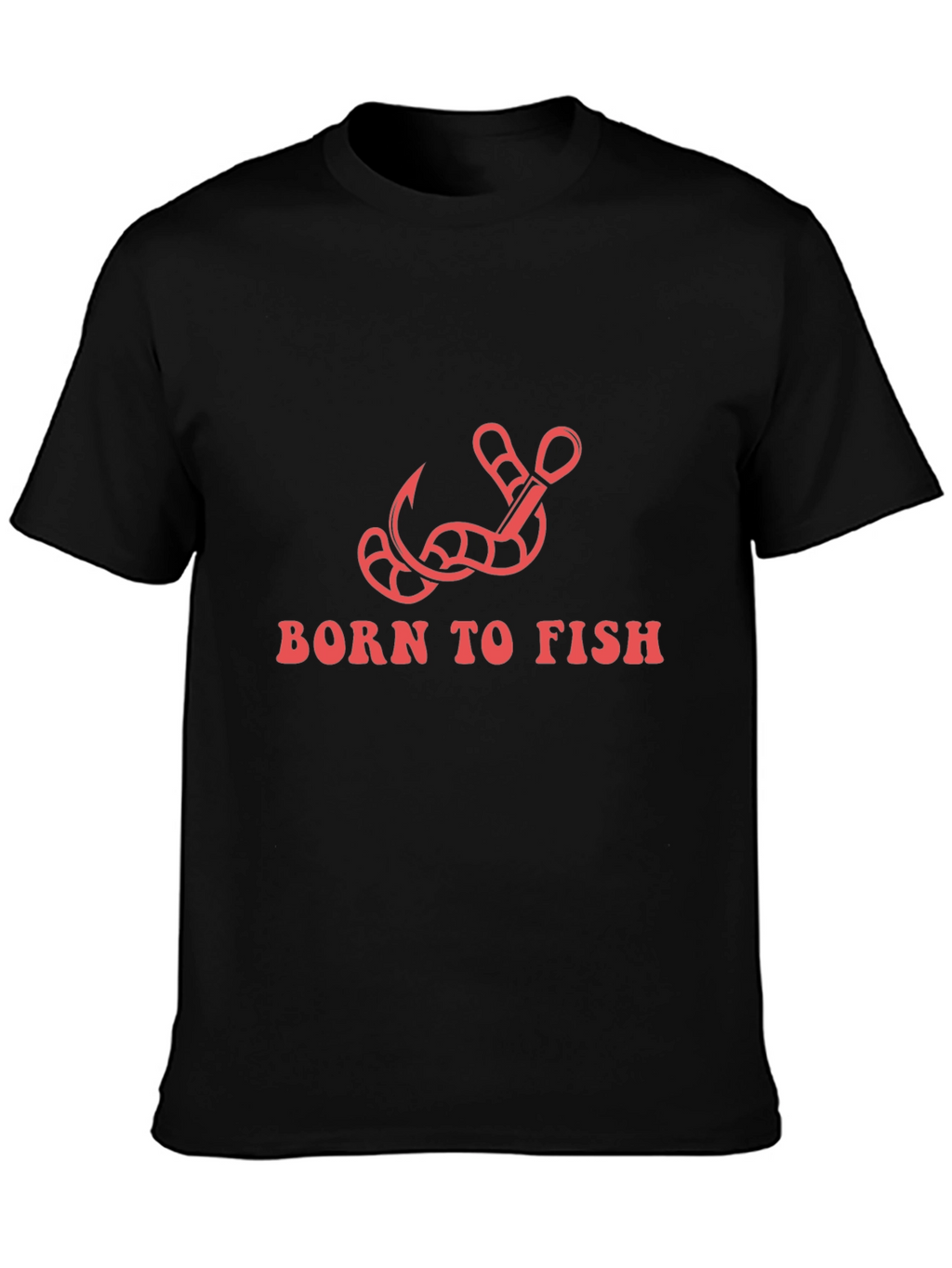 Born To Fish T-Shirt: Fishing Hook Design