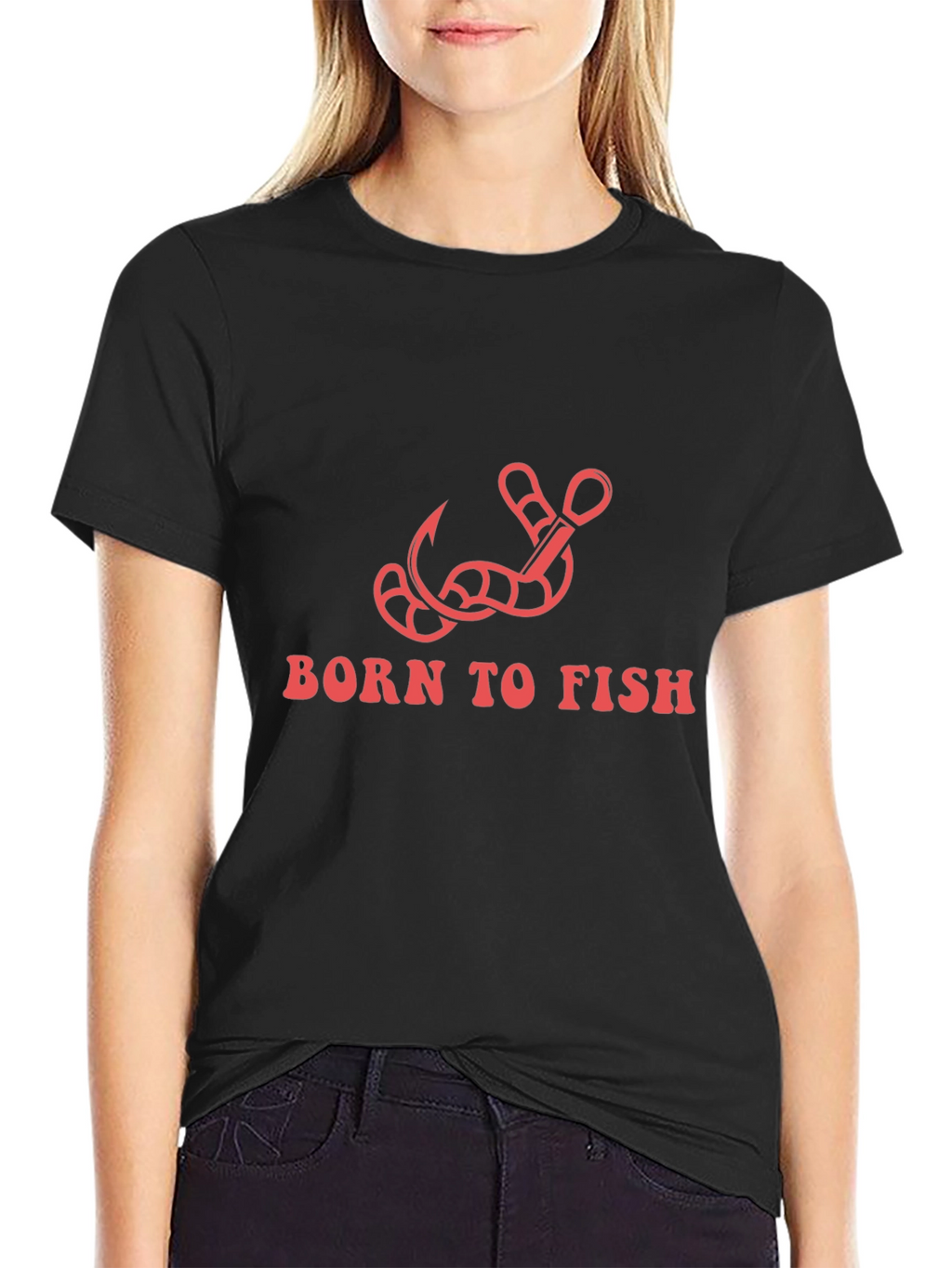 Born To Fish T-Shirt: Fishing Hook Design