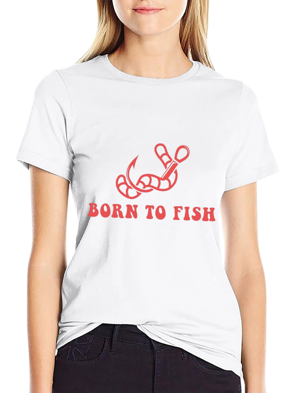 Born To Fish T-Shirt: Fishing Hook Design