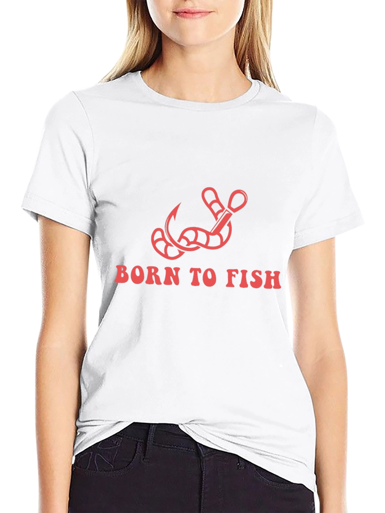 Born To Fish T-Shirt: Fishing Hook Design