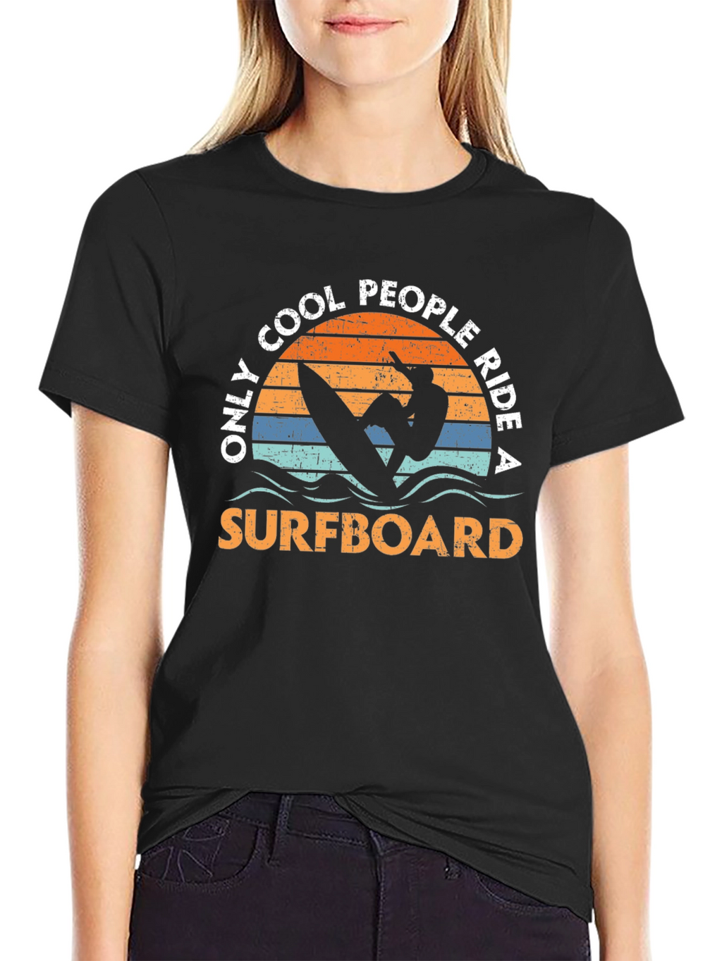 Cool People Surfboard Graphic Tee