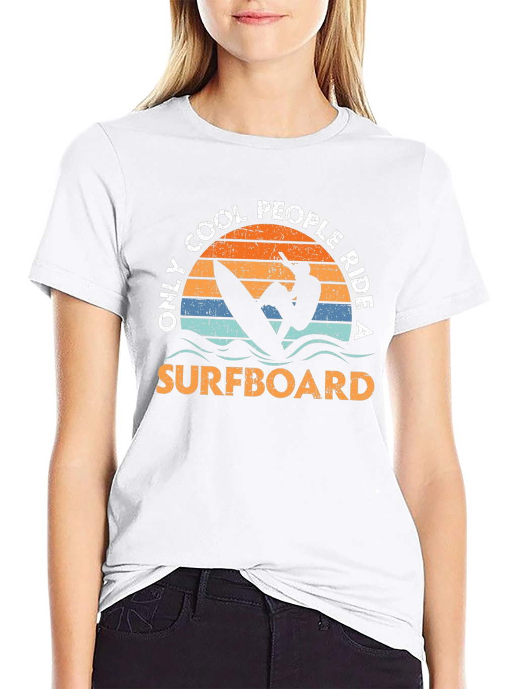 Cool People Surfboard Graphic Tee