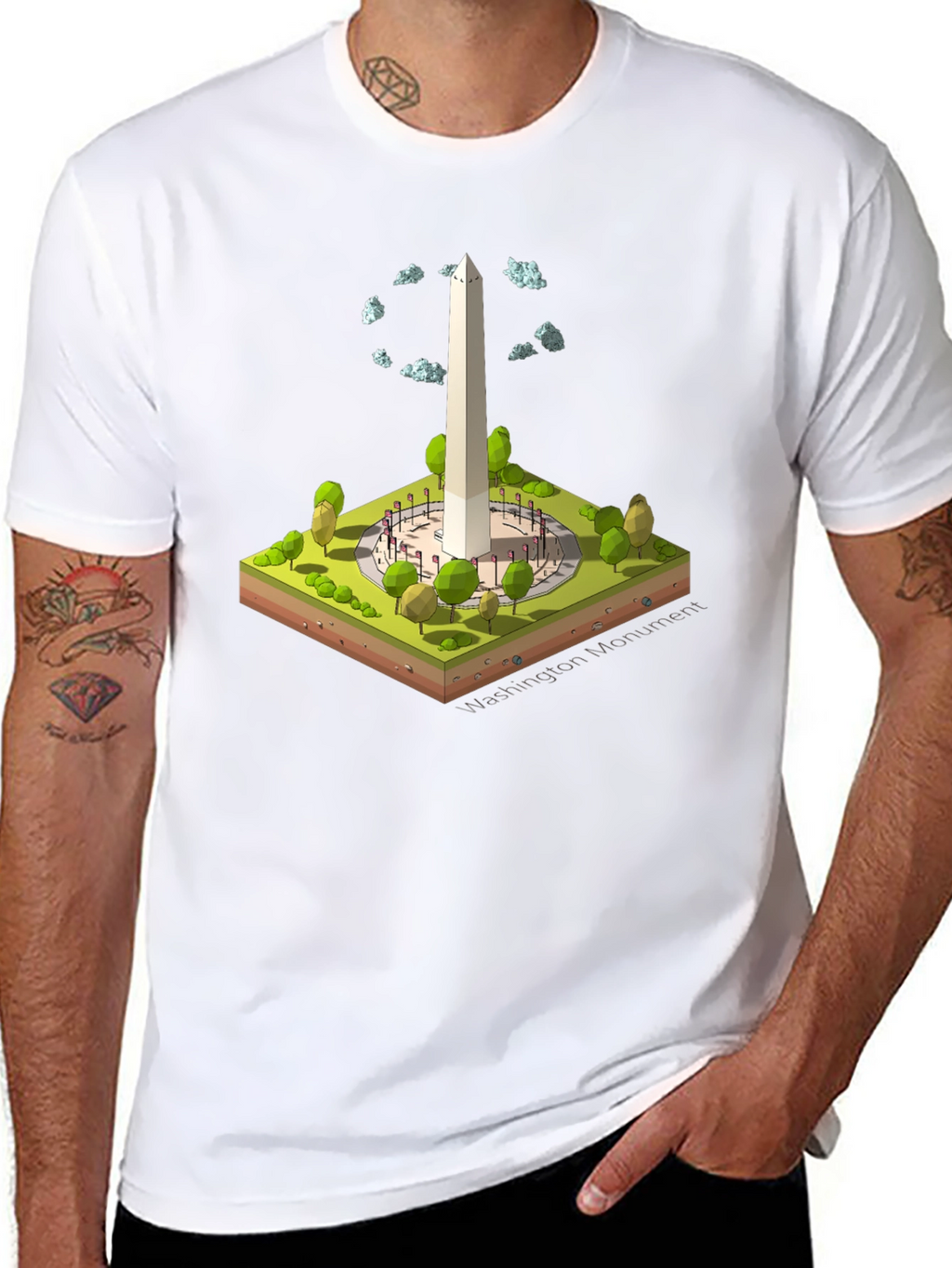 Washington Monument Isometric T-Shirt
