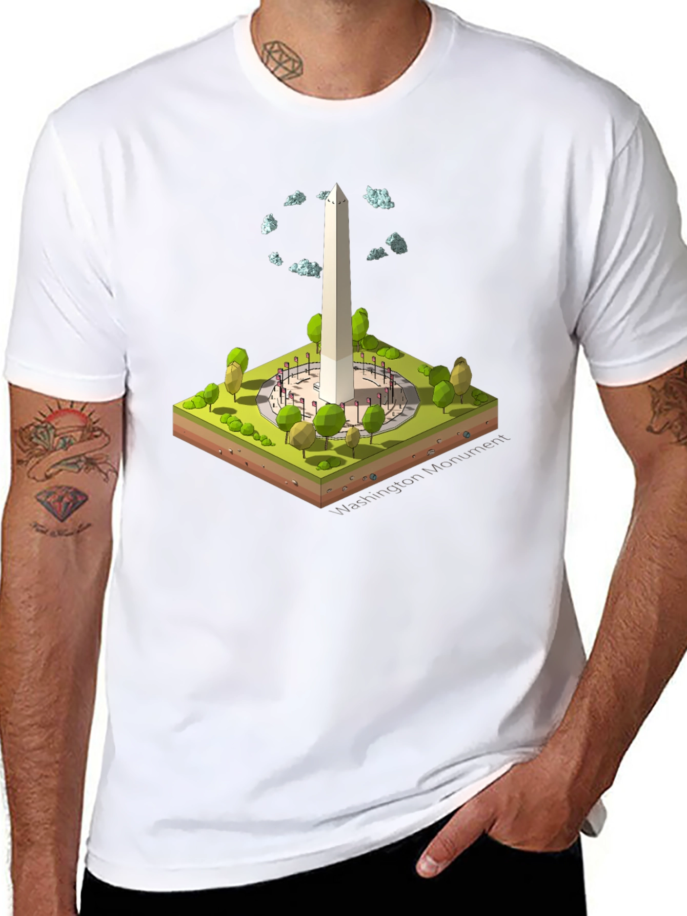 Washington Monument Isometric T-Shirt