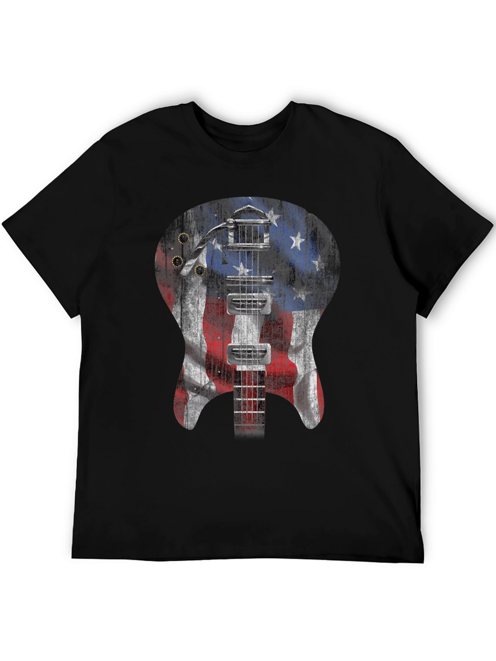 American Flag Guitar T-Shirt