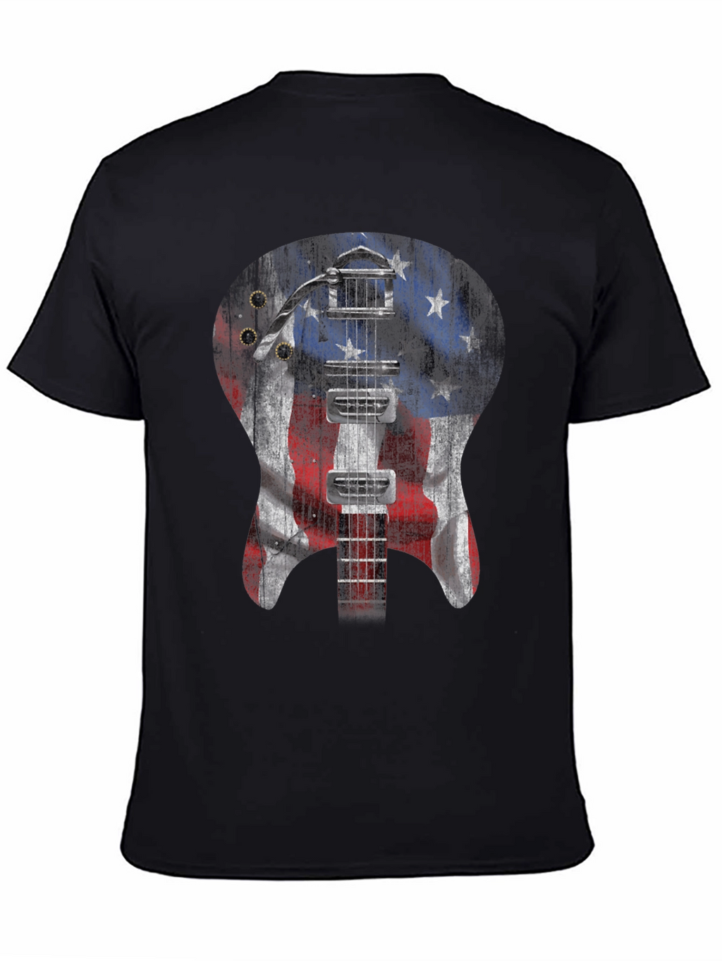 American Flag Guitar T-Shirt
