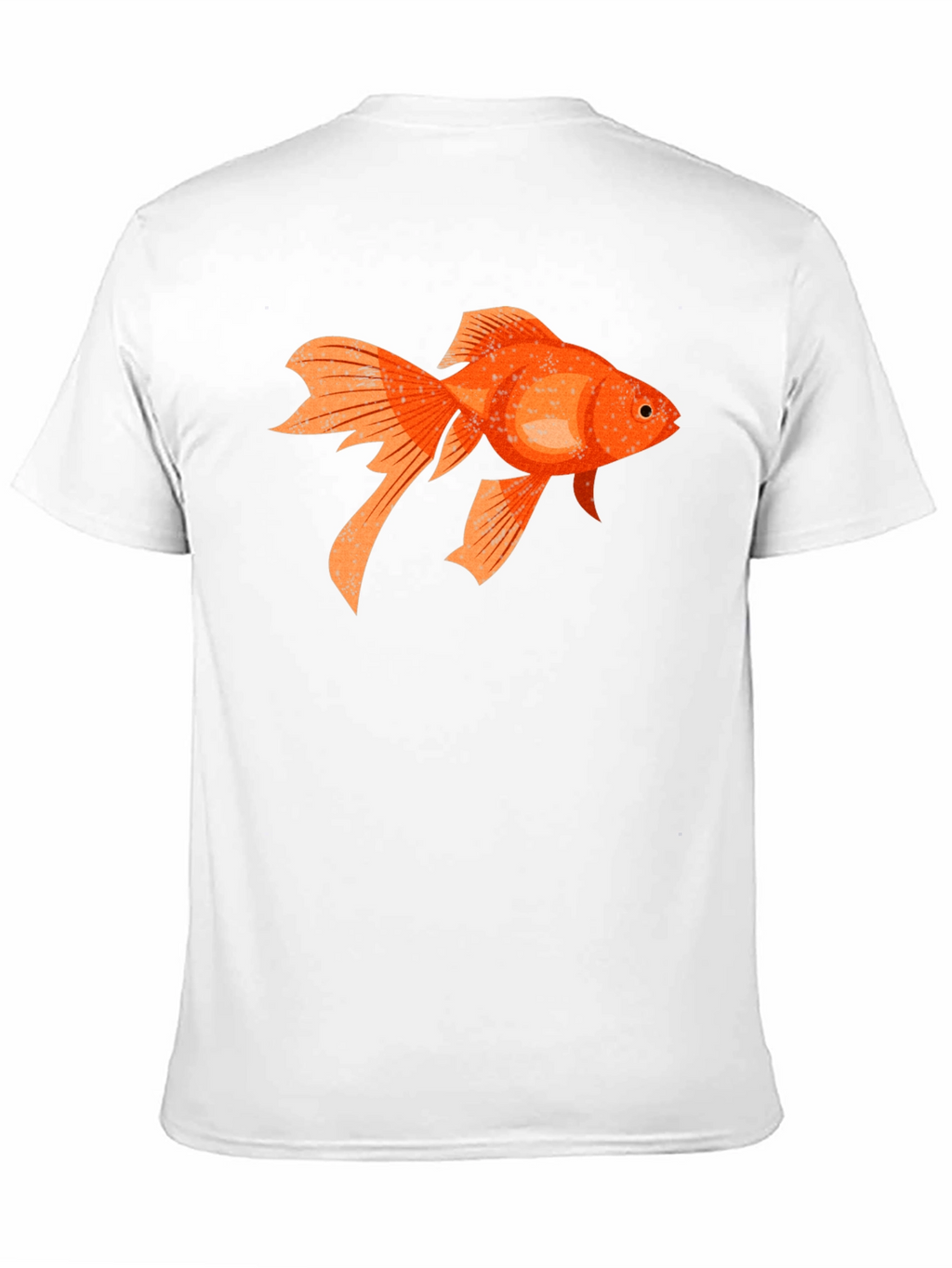Goldfish Graphic Print Black Cotton T-Shirt