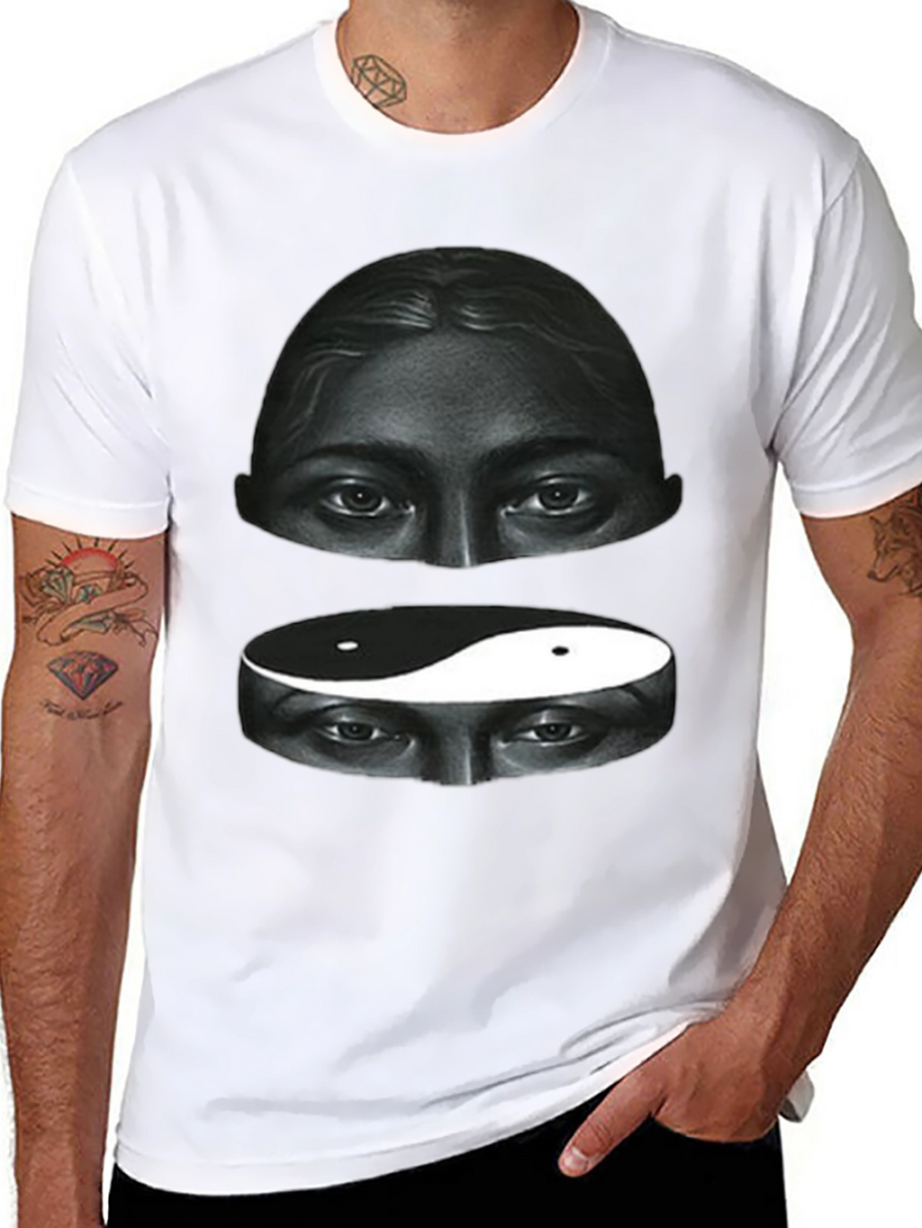 Yin Yang Eyes Graphic Tee - Soft Cotton Blend
