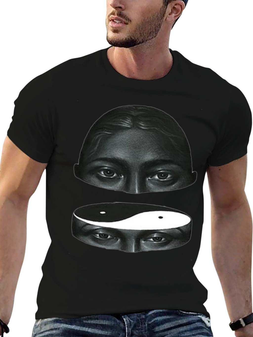 Yin Yang Eyes Graphic Tee - Soft Cotton Blend