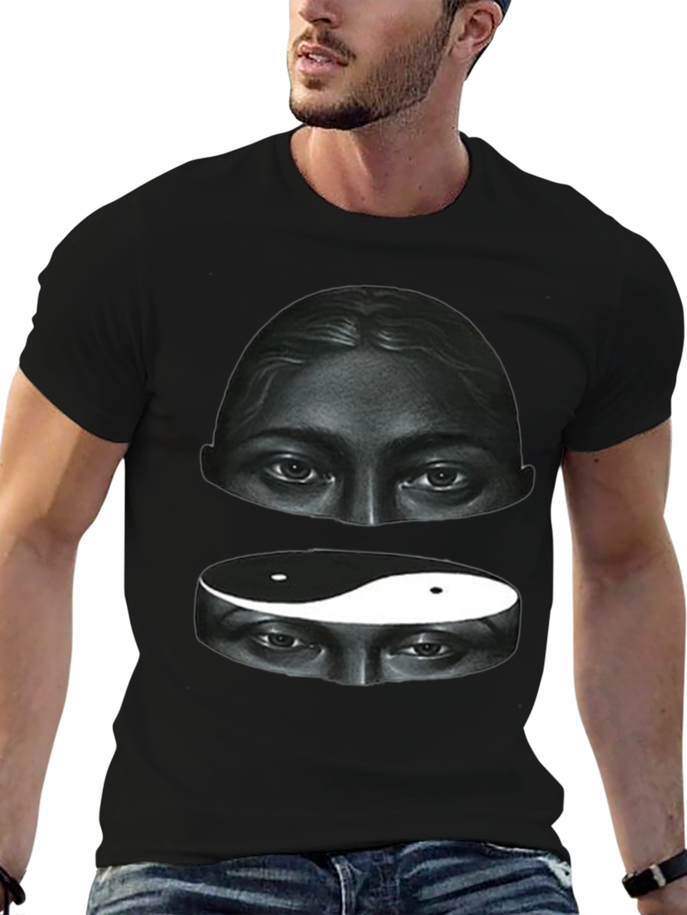 Yin Yang Eyes Graphic Tee - Soft Cotton Blend