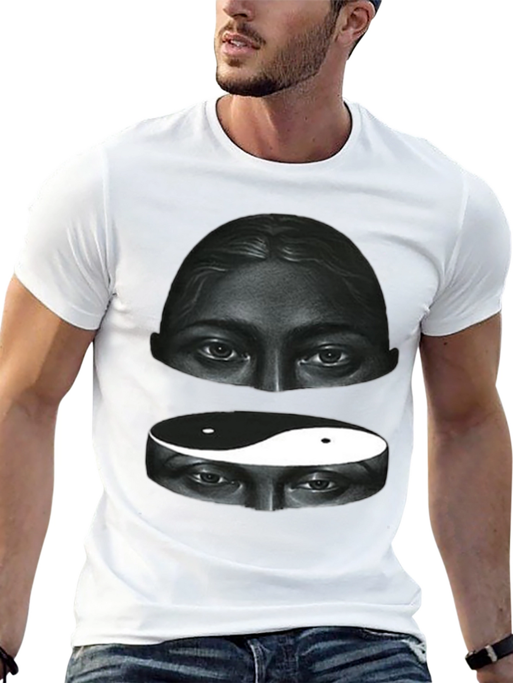 Yin Yang Eyes Graphic Tee - Soft Cotton Blend