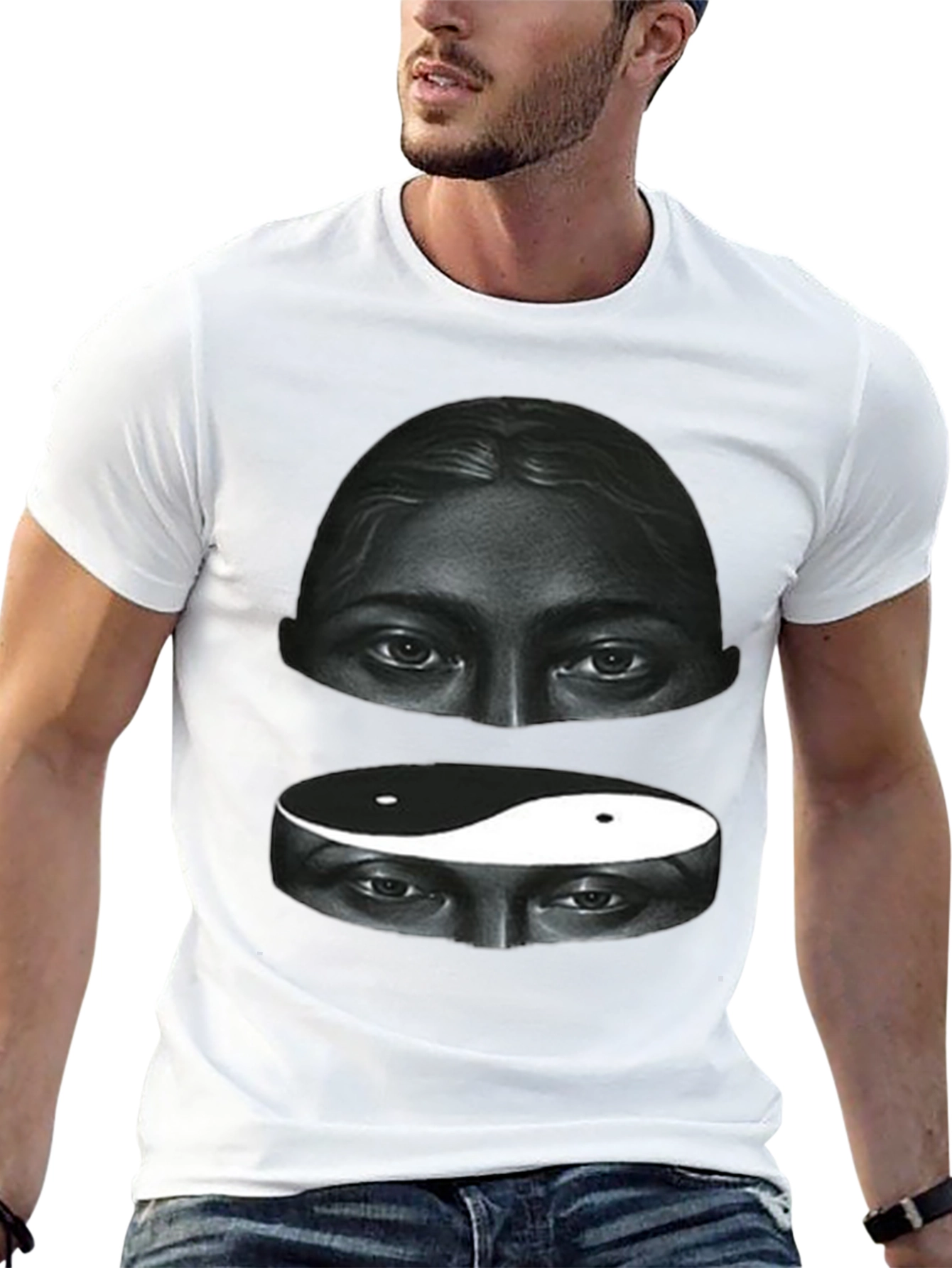 Yin Yang Eyes Graphic Tee - Soft Cotton Blend