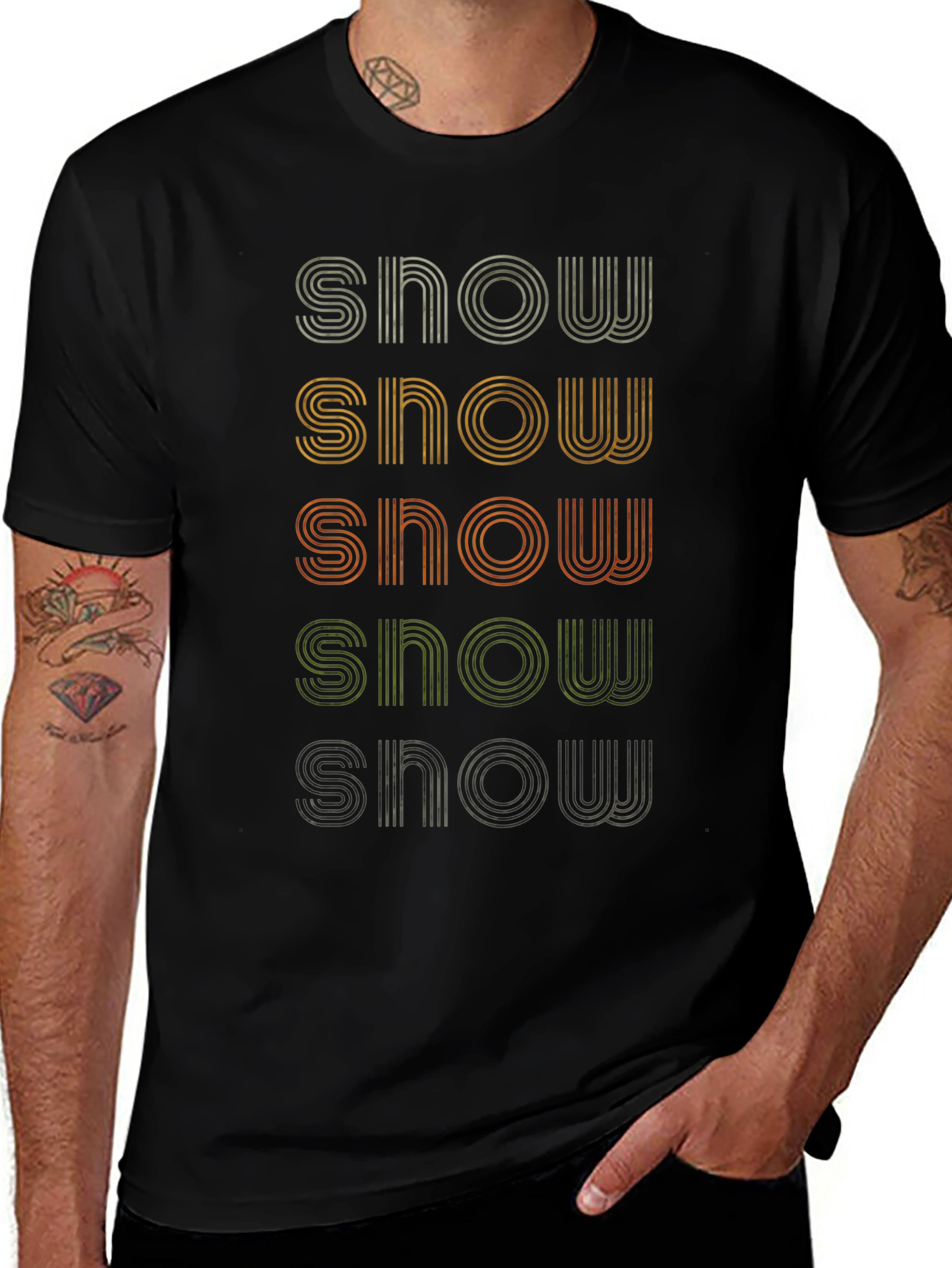Retro Snow Graphic Tee - Vintage Inspired Design