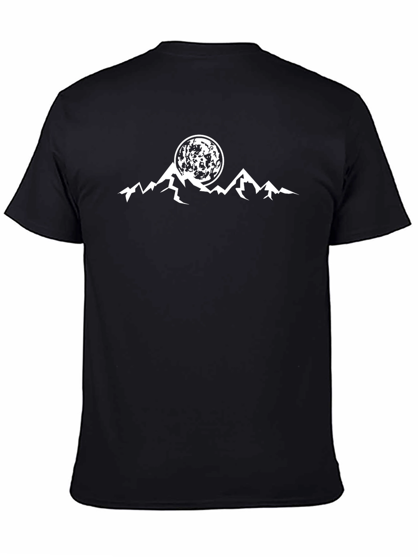Mountain Moon Graphic Tee - Black Casual Shirt