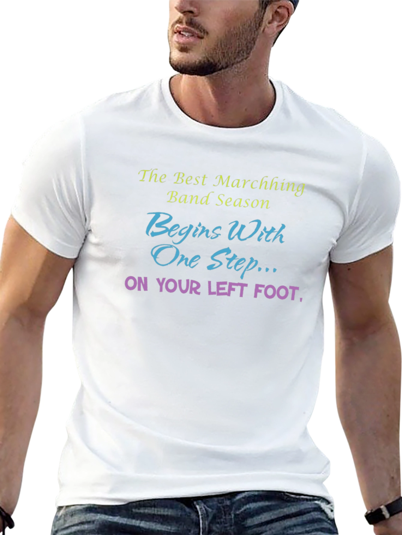 Marching Band Season T-Shirt - Left Foot Design
