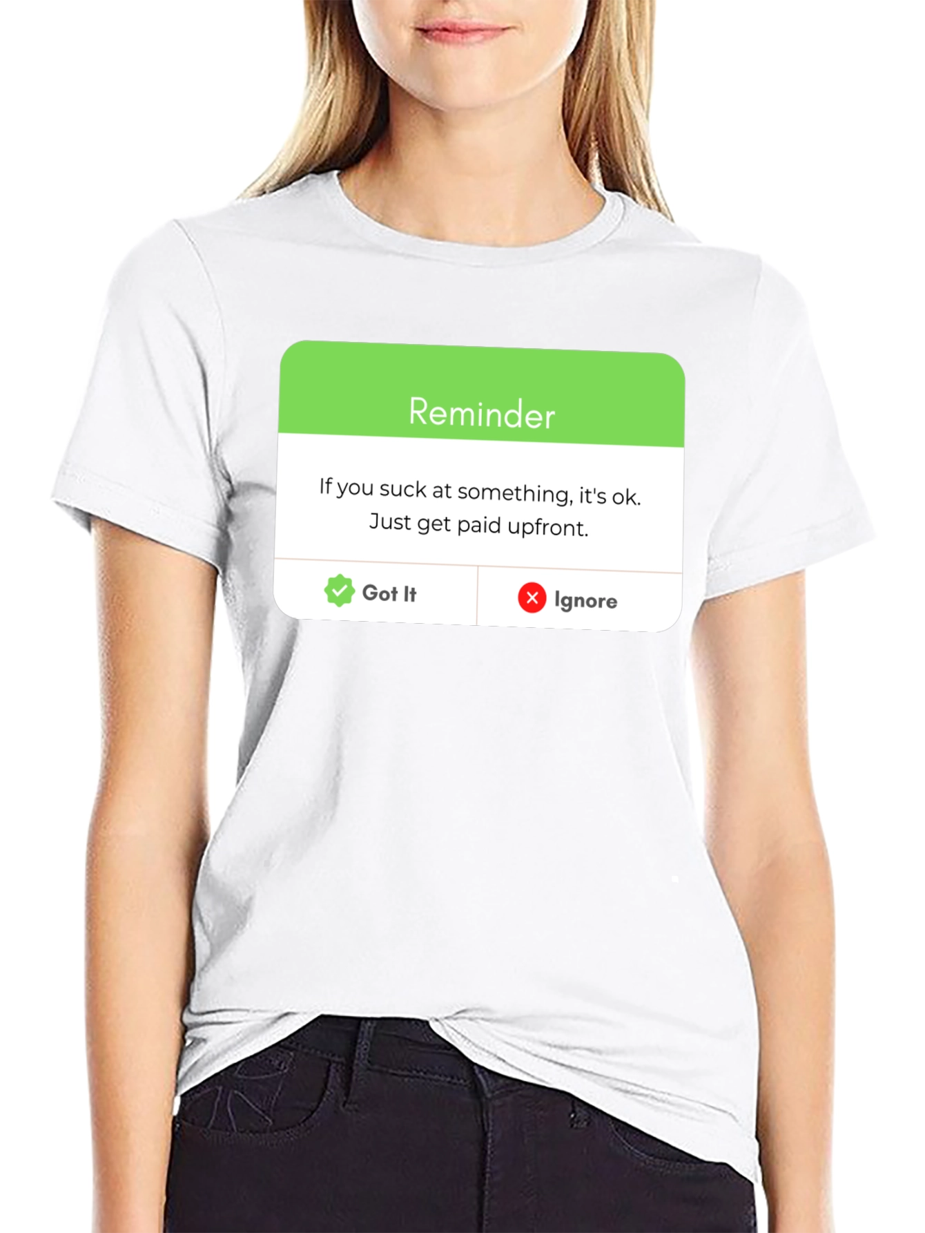 Reminder: Get Paid Upfront Black T-Shirt