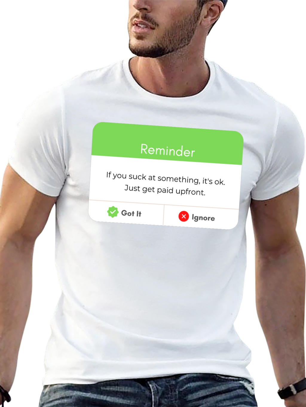 Reminder: Get Paid Upfront Black T-Shirt