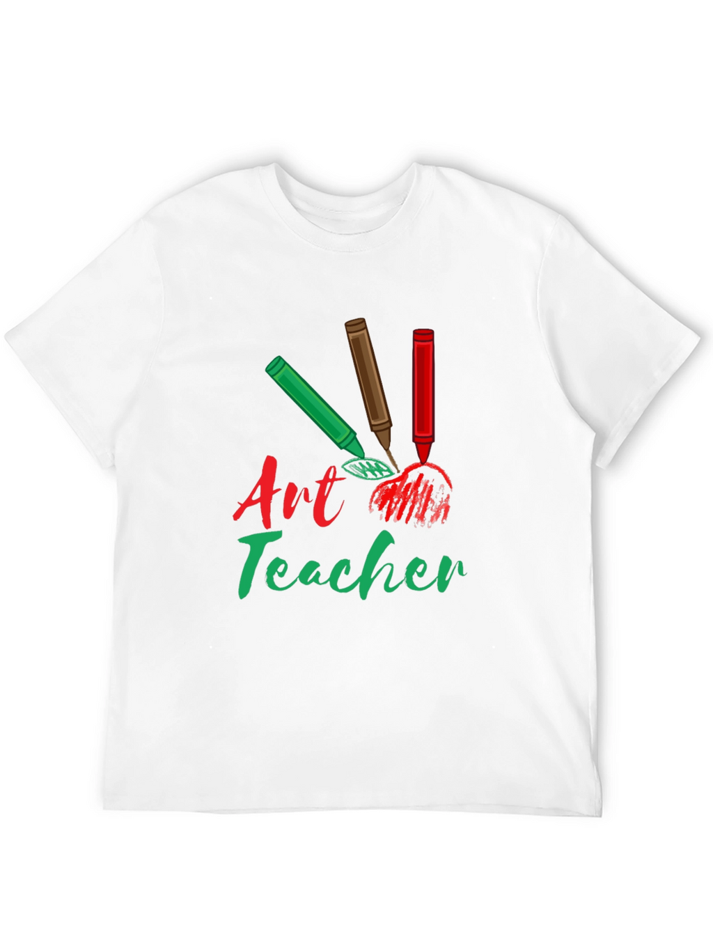 Art Teacher T-Shirt: Crayon Design Teacher Gift