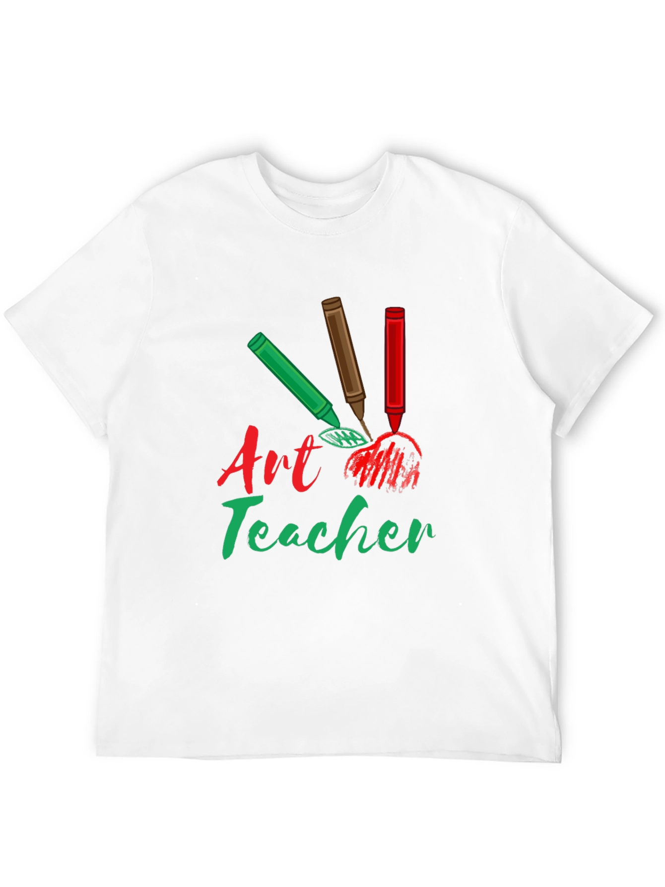 Art Teacher T-Shirt: Crayon Design Teacher Gift