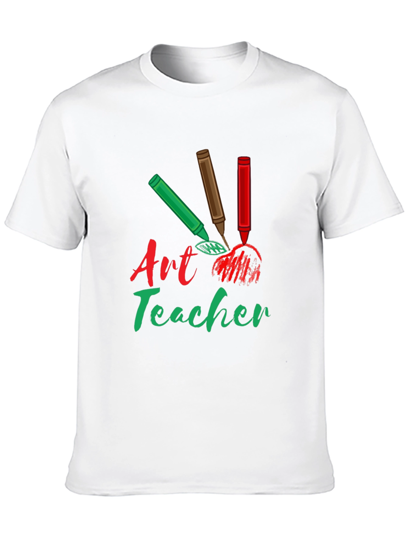 Art Teacher T-Shirt: Crayon Design Teacher Gift