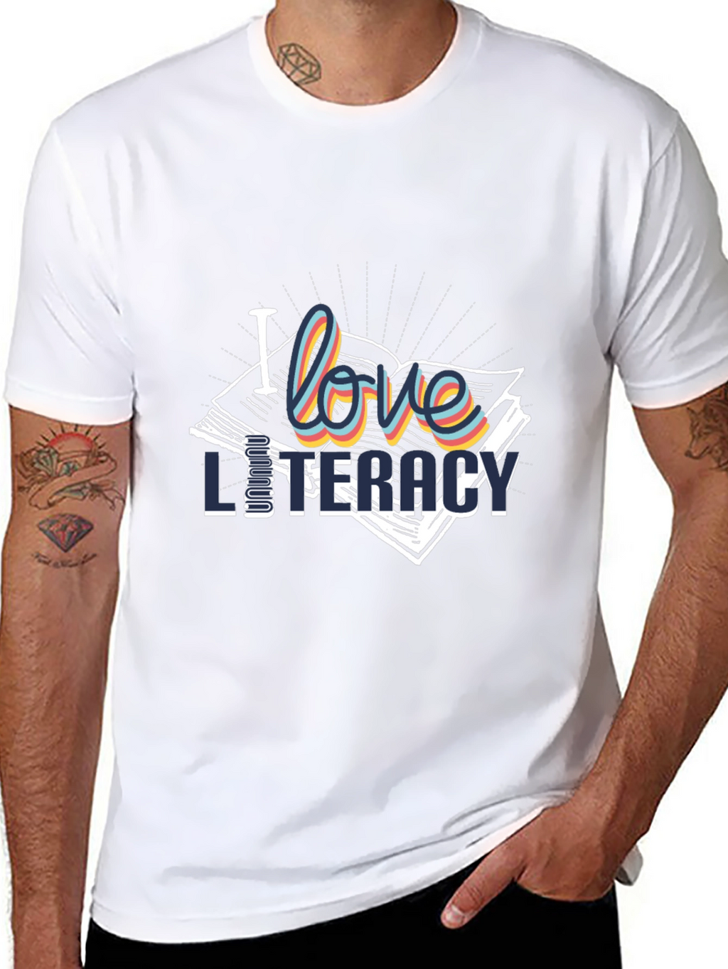 I Love Literacy T-Shirt | Stylish Book Lover Tee