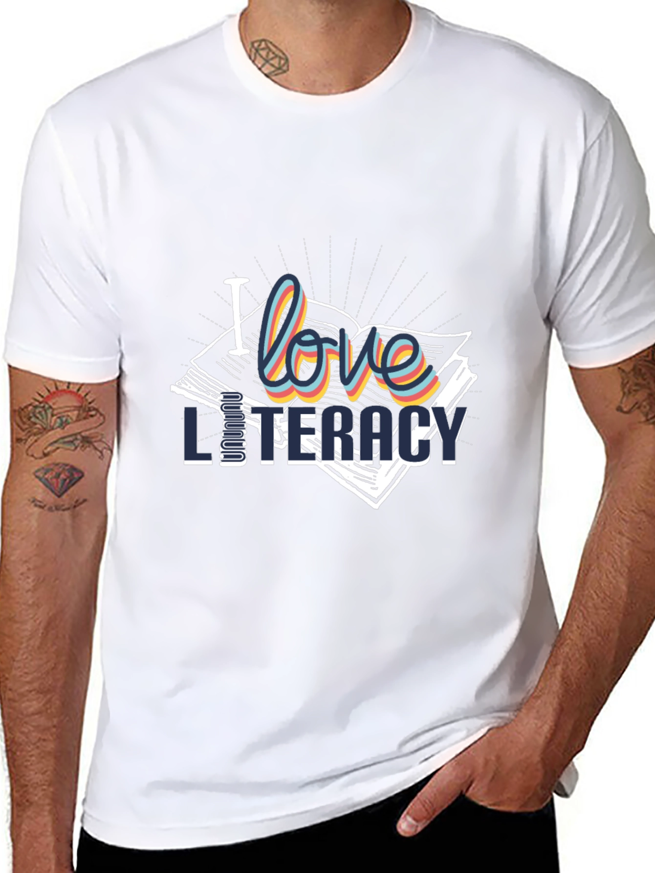 I Love Literacy T-Shirt | Stylish Book Lover Tee