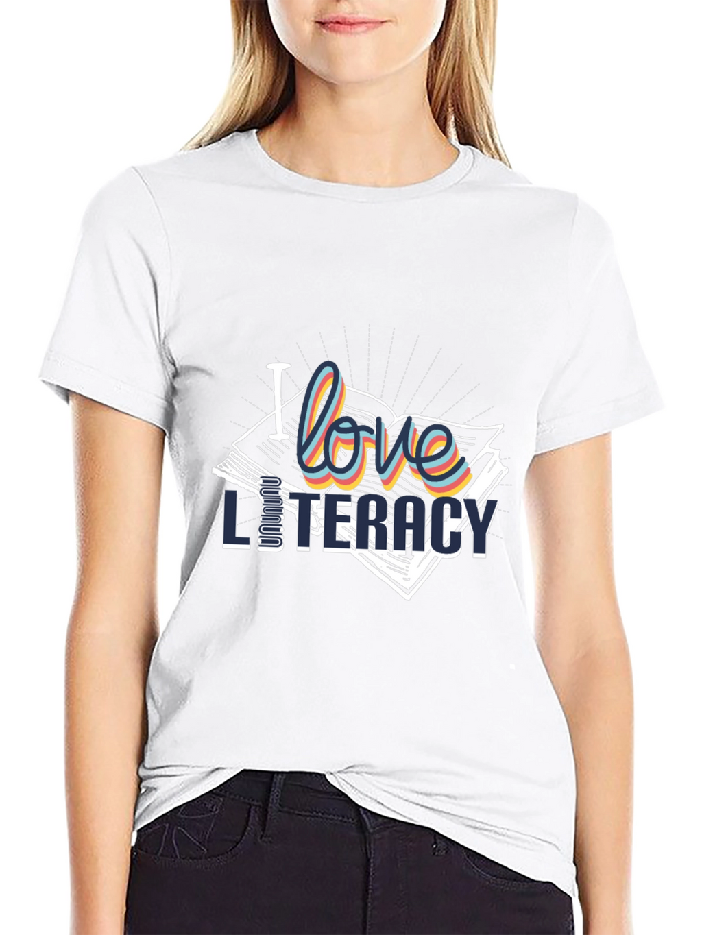 I Love Literacy T-Shirt | Stylish Book Lover Tee