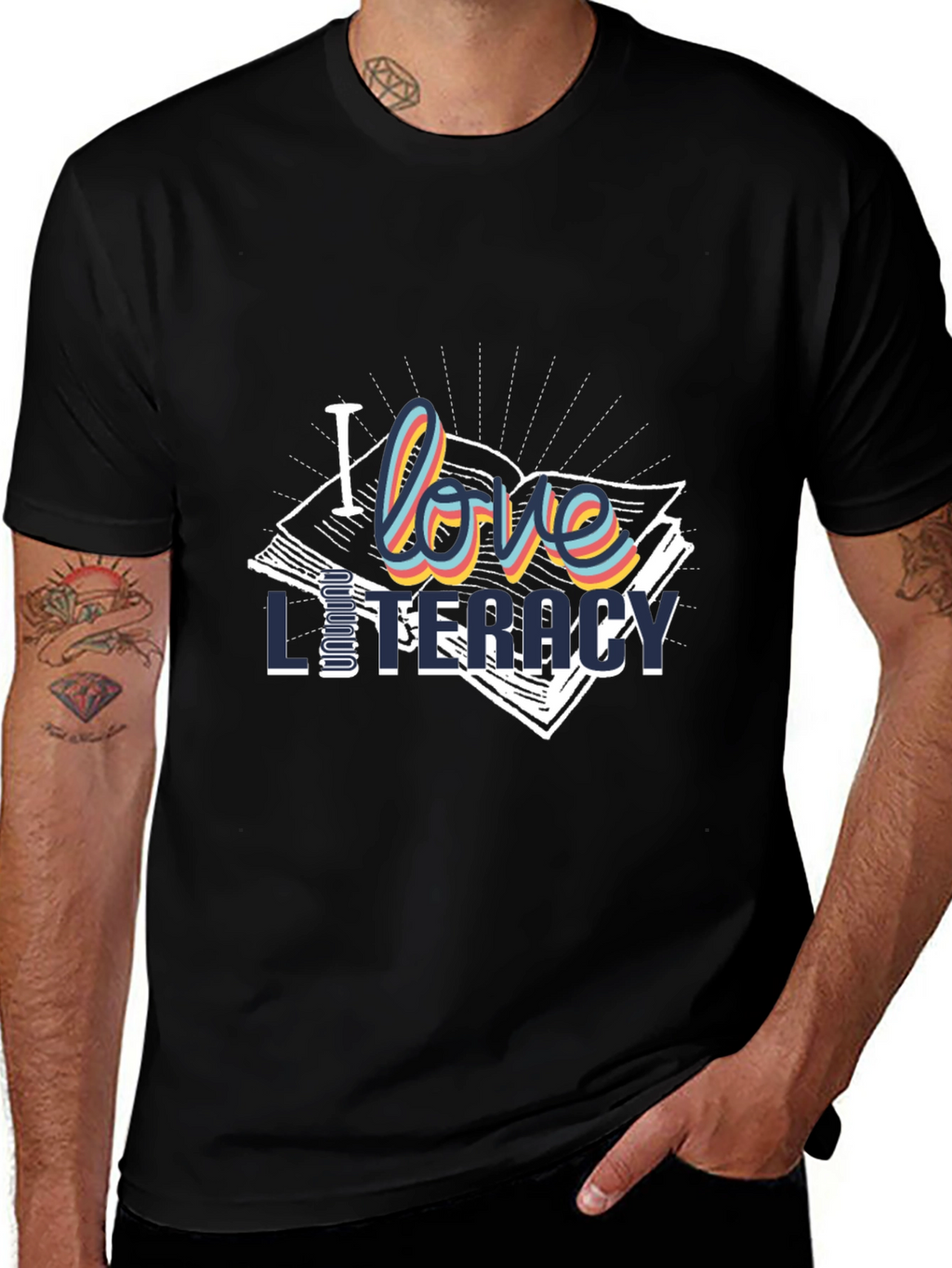 I Love Literacy T-Shirt | Stylish Book Lover Tee