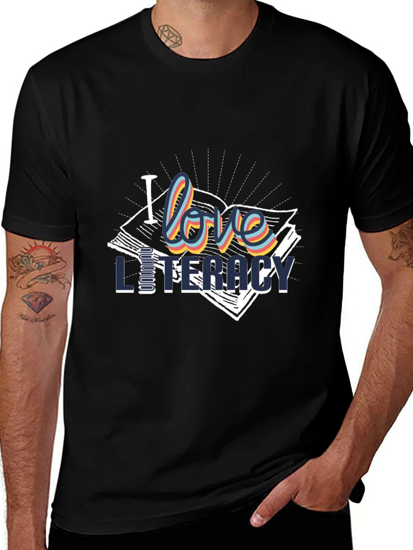 I Love Literacy T-Shirt | Stylish Book Lover Tee