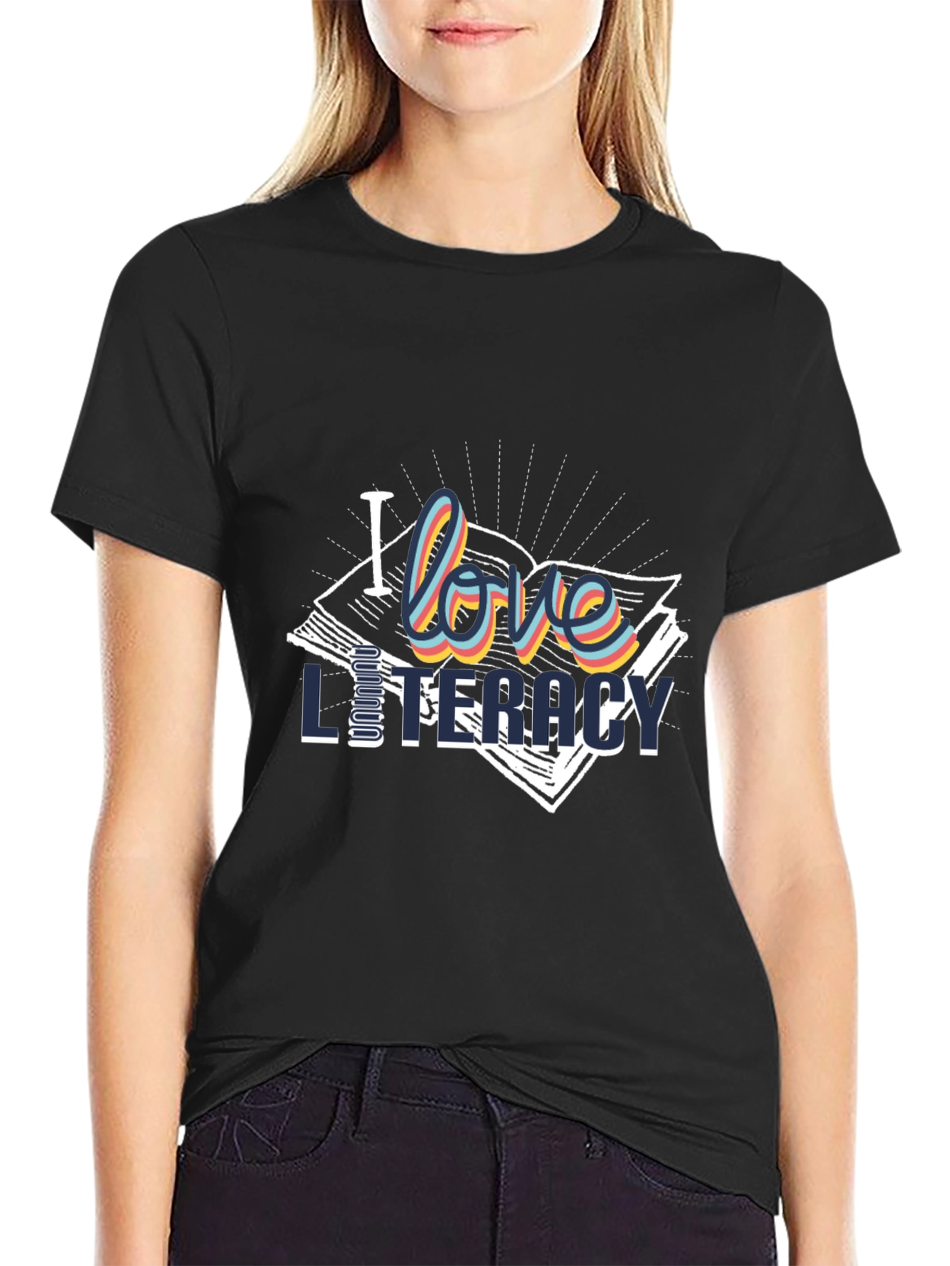 I Love Literacy T-Shirt | Stylish Book Lover Tee