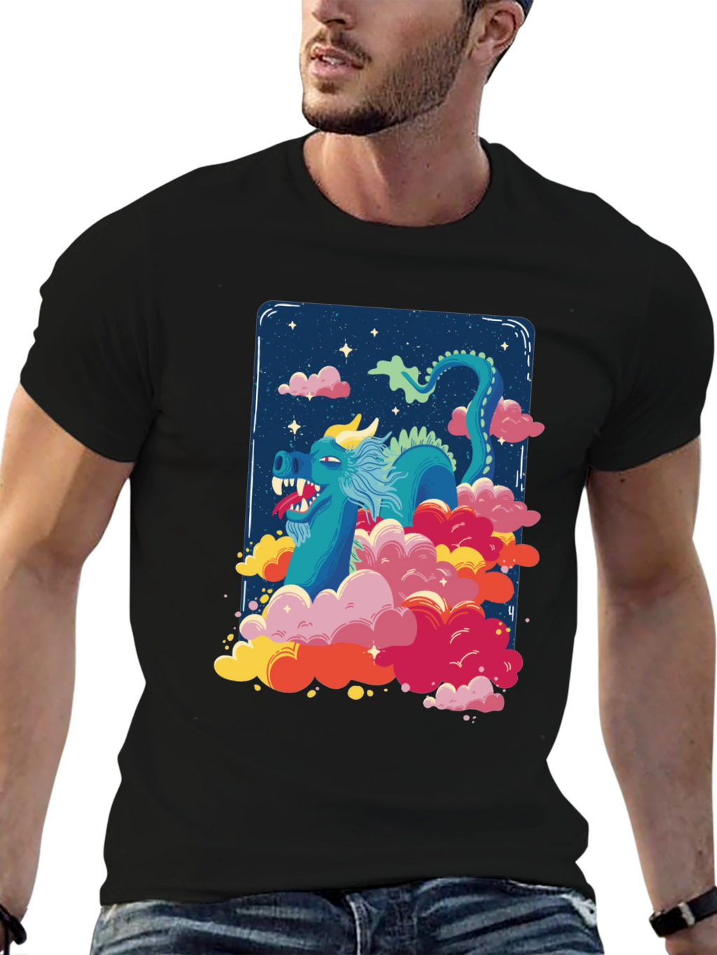 Dragon in the Clouds Graphic Tee