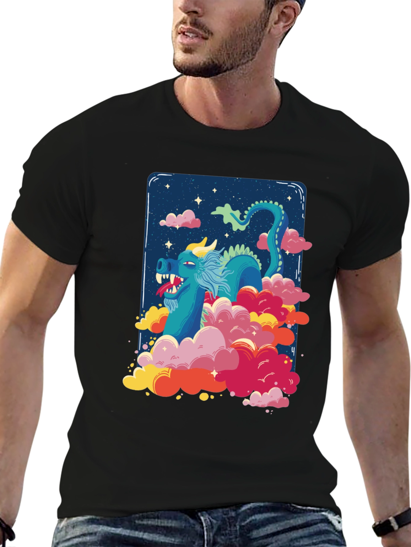 Dragon in the Clouds Graphic Tee