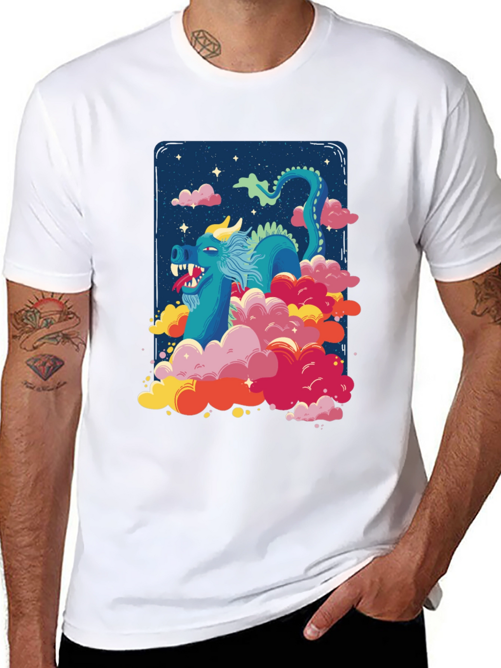 Dragon in the Clouds Graphic Tee