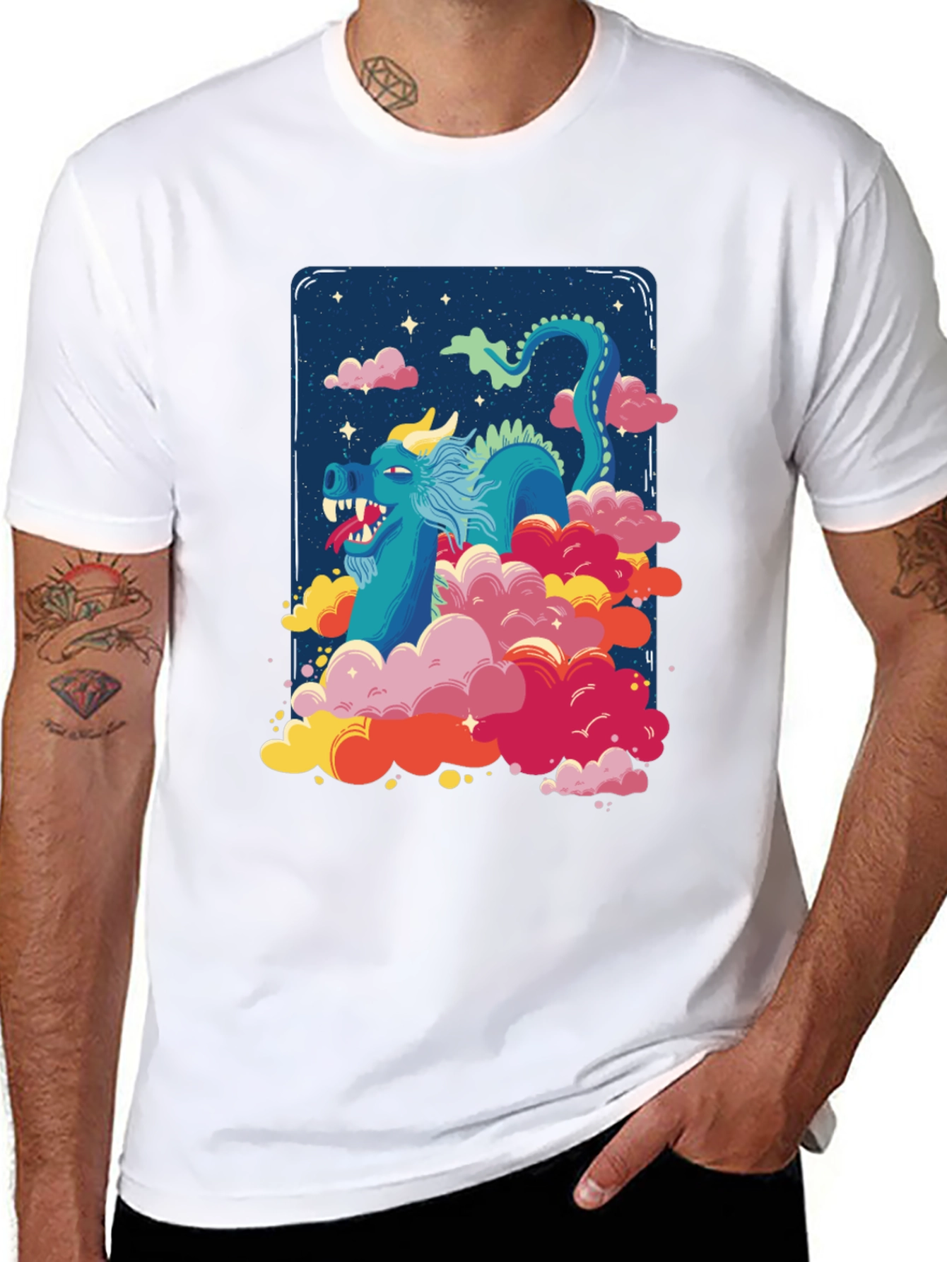 Dragon in the Clouds Graphic Tee