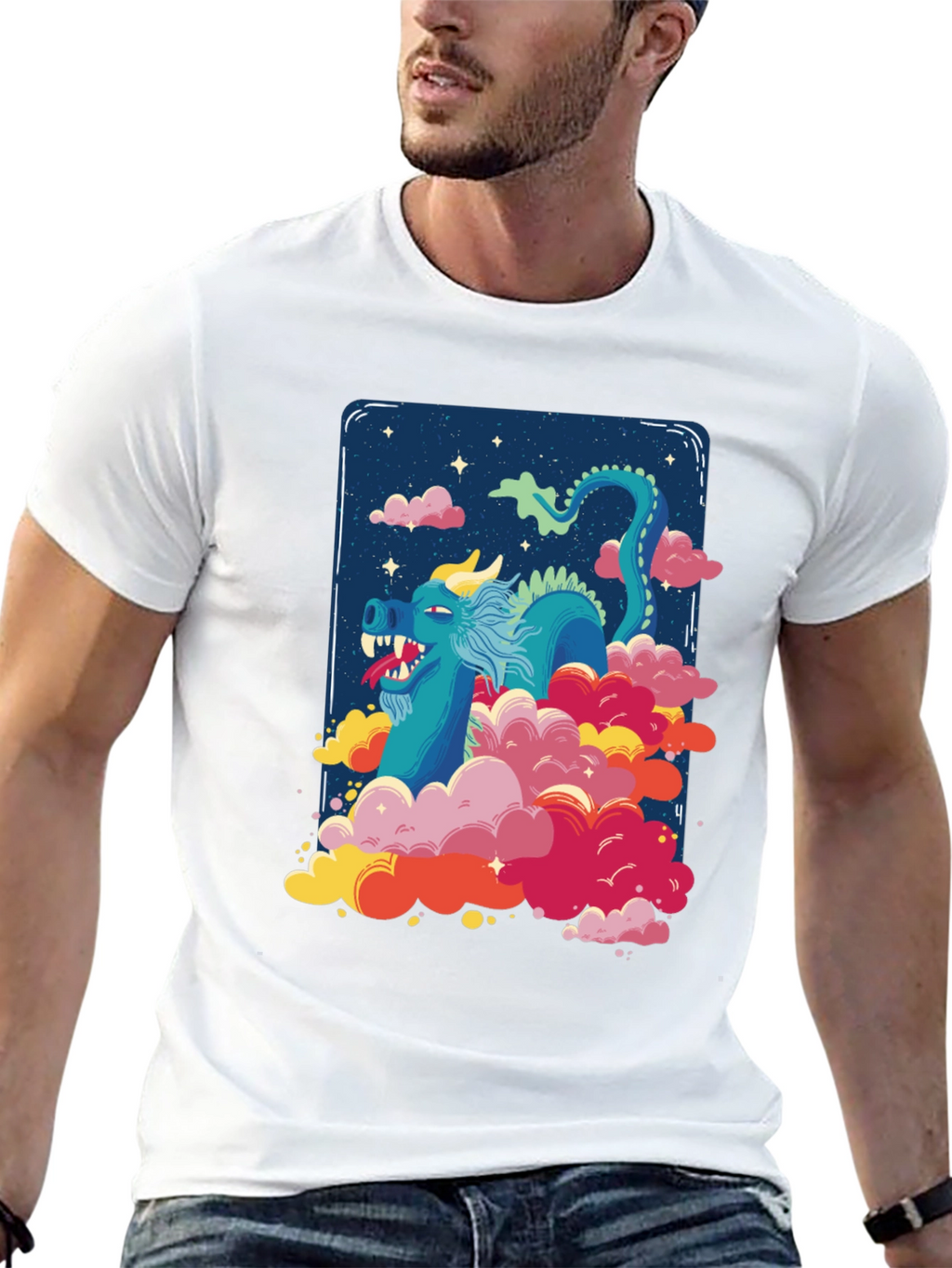 Dragon in the Clouds Graphic Tee
