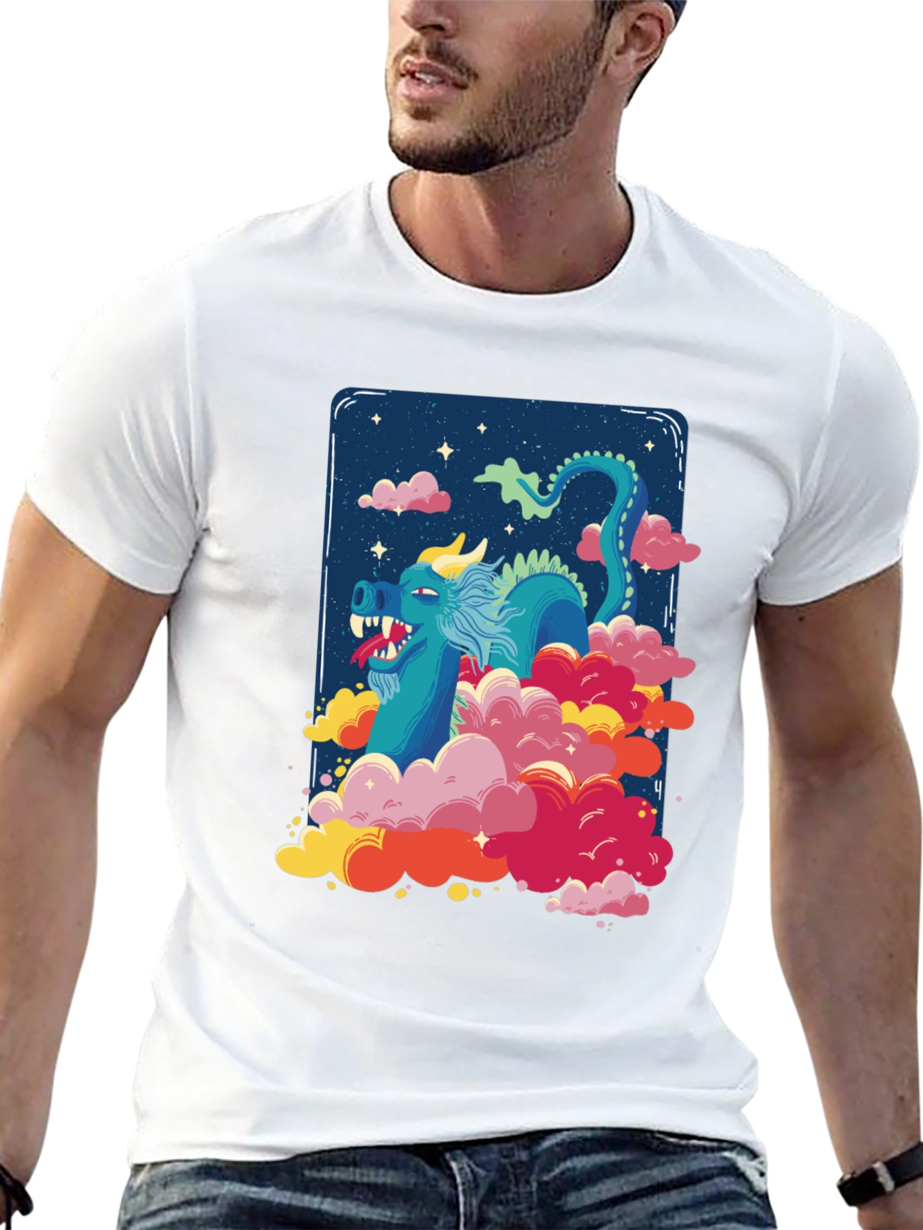 Dragon in the Clouds Graphic Tee