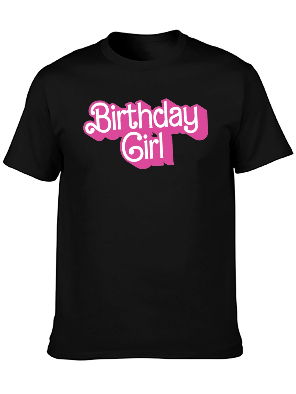 Birthday Girl Graphic Tee - Black Cotton Shirt