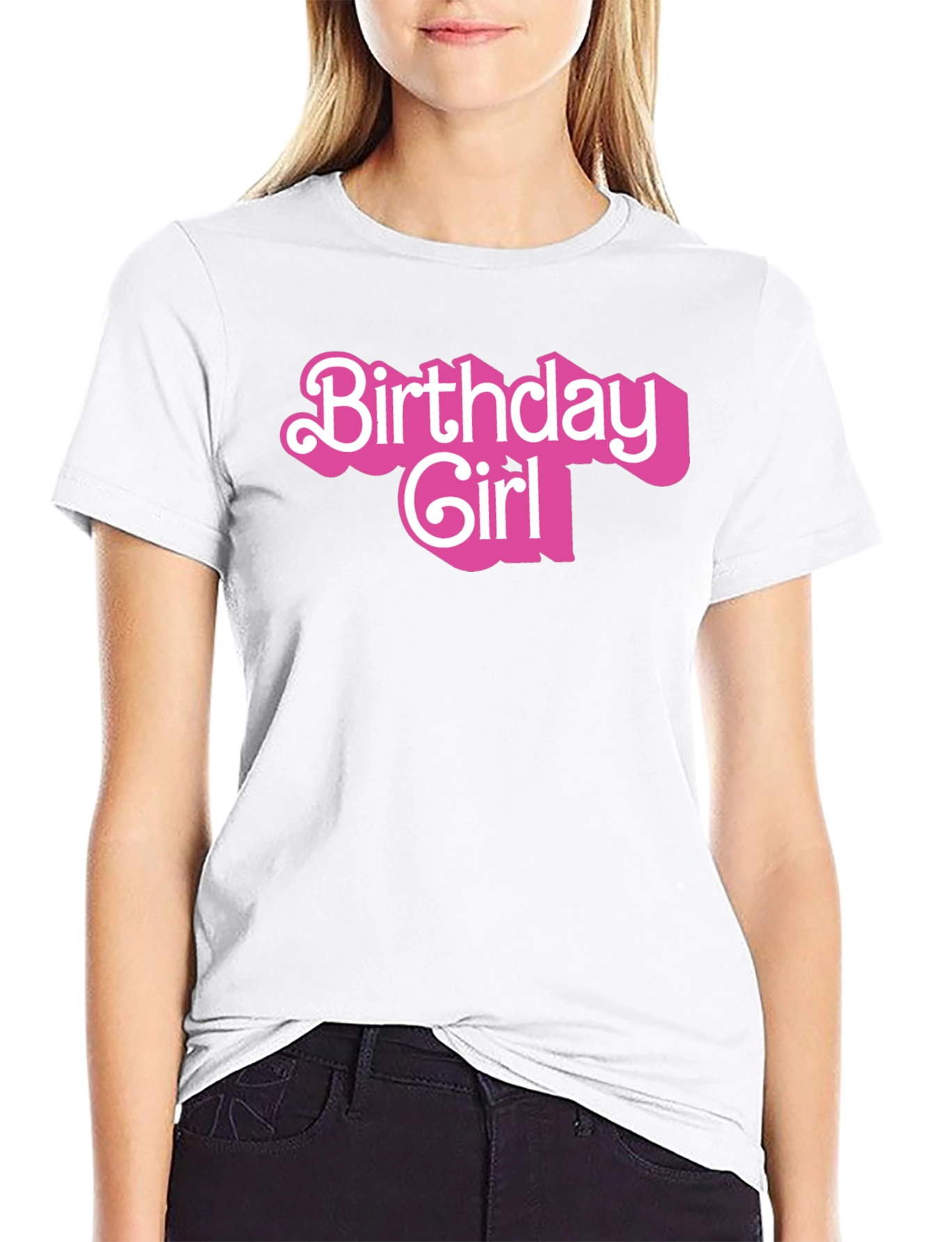 Birthday Girl Graphic Tee - Black Cotton Shirt