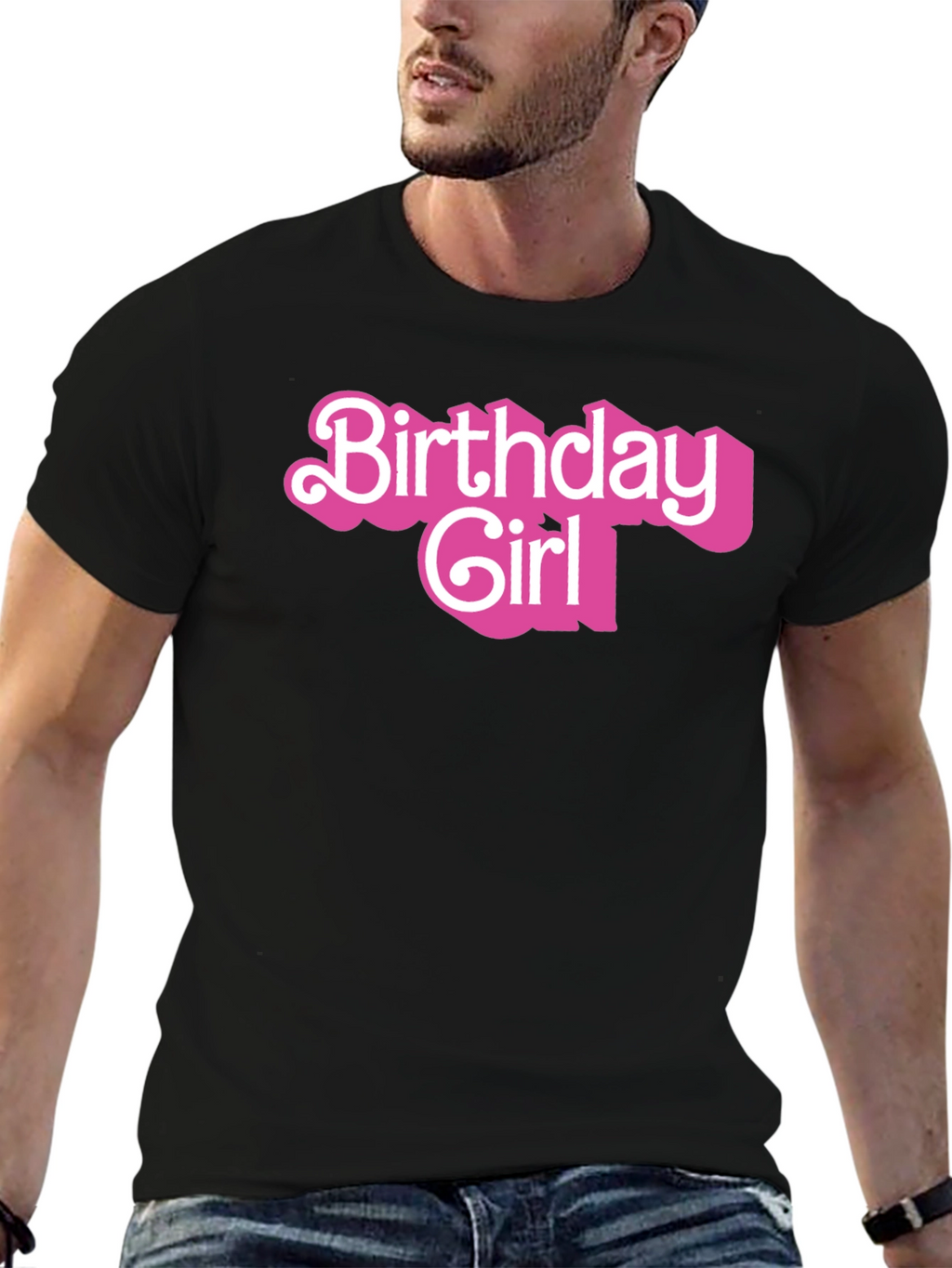 Birthday Girl Graphic Tee - Black Cotton Shirt