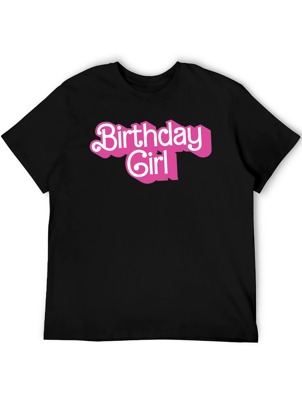 Birthday Girl Graphic Tee - Black Cotton Shirt