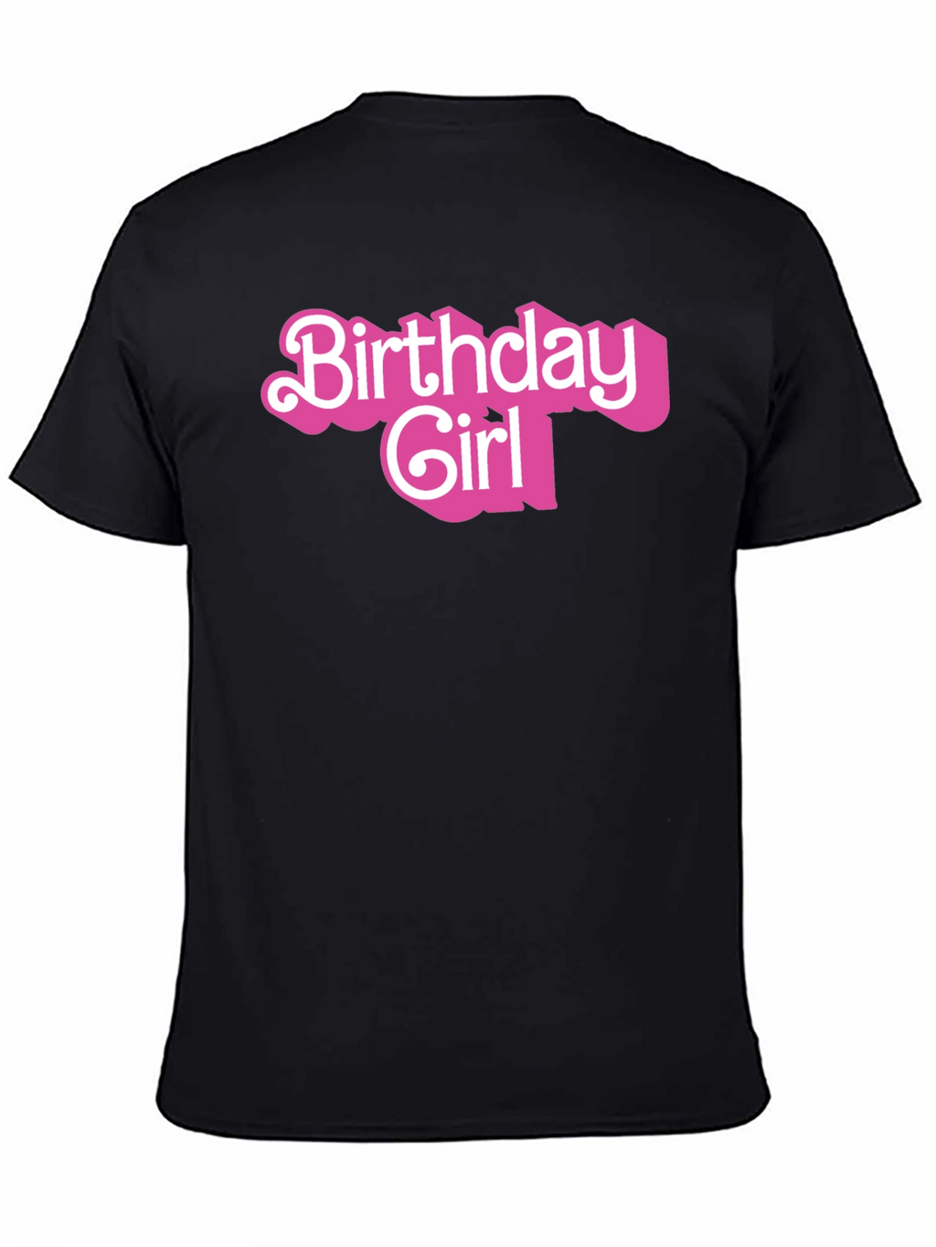 Birthday Girl Graphic Tee - Black Cotton Shirt