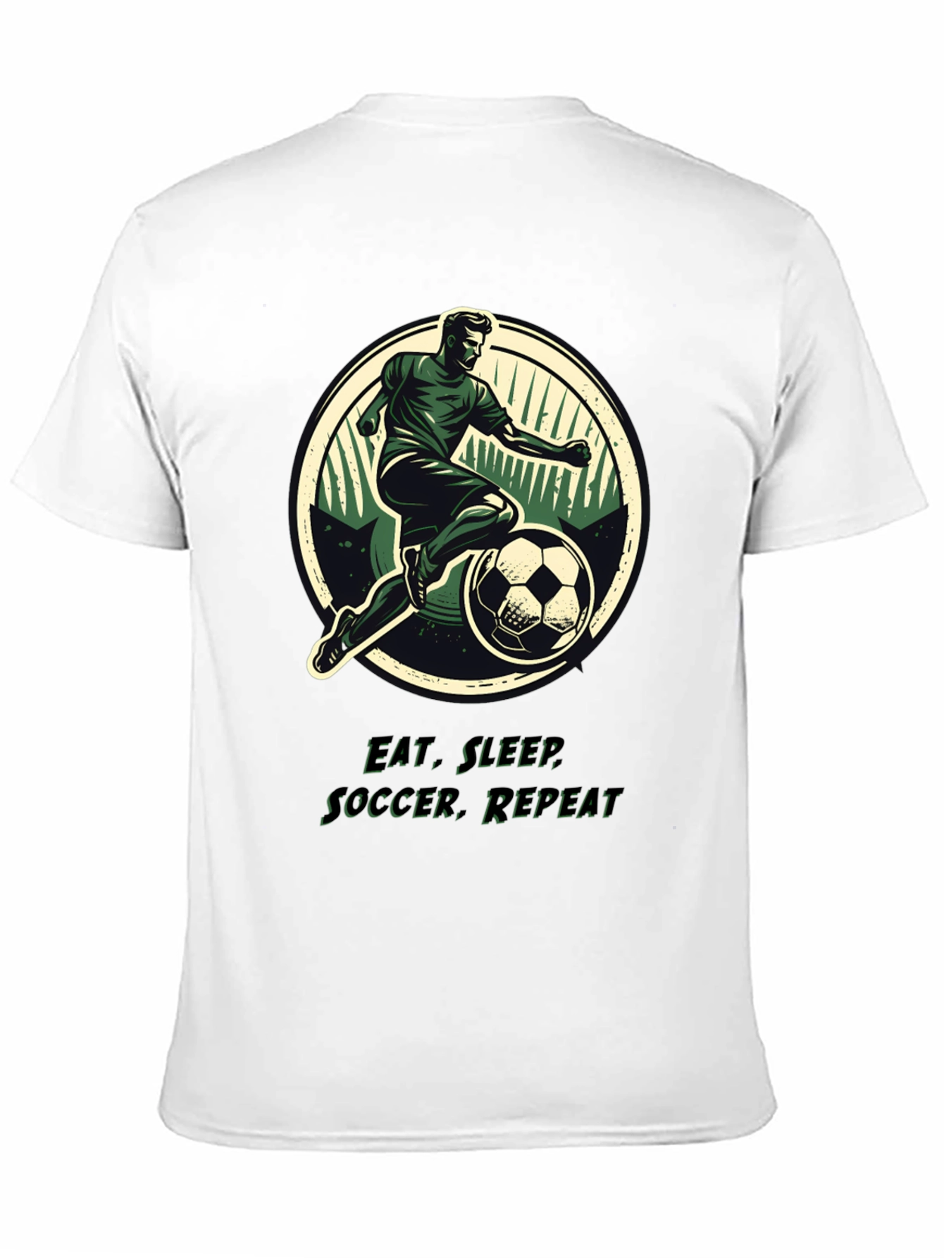 Eat Sleep Soccer Repeat Black T-Shirt