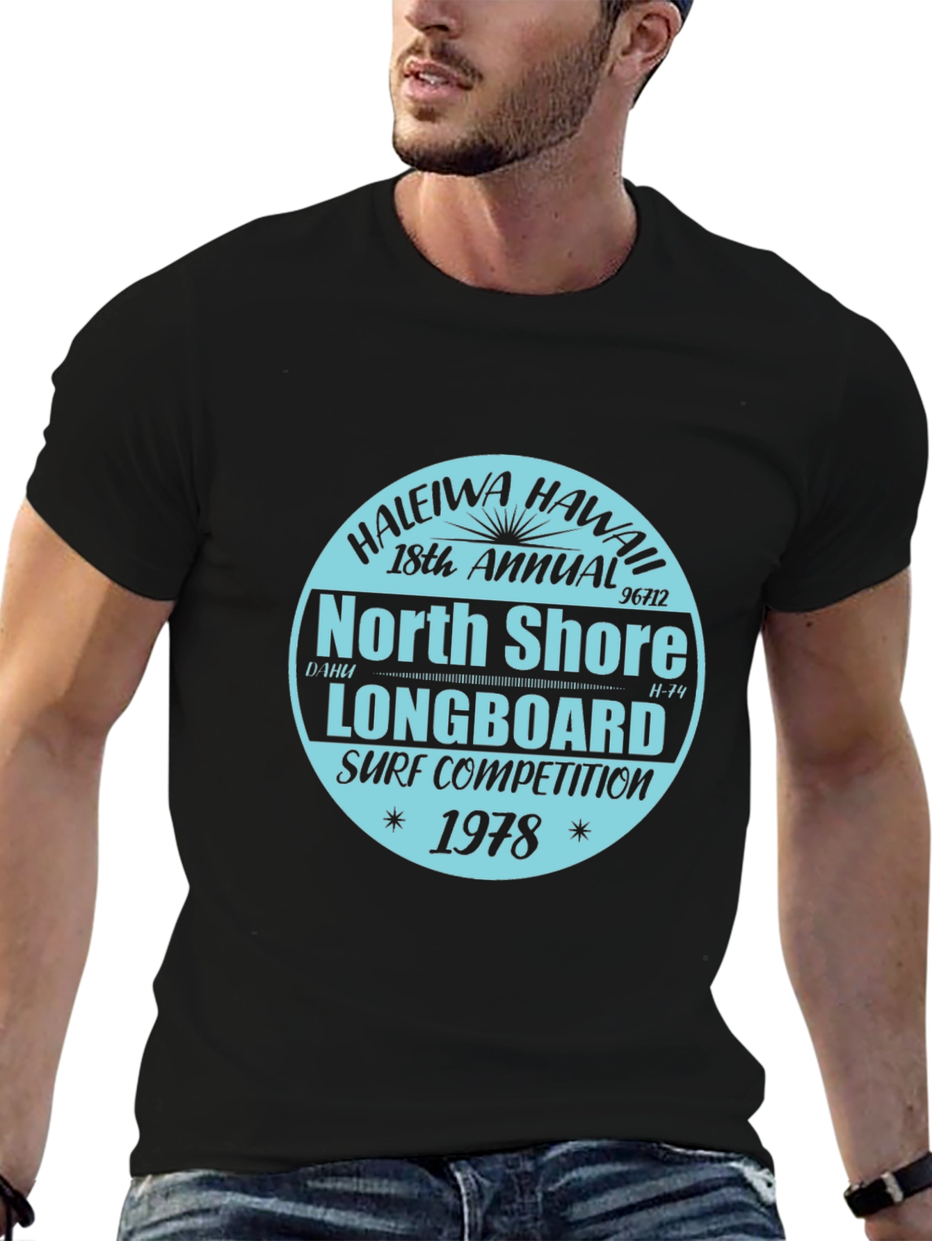 Vintage North Shore Longboard Surf Competition T-Shirt